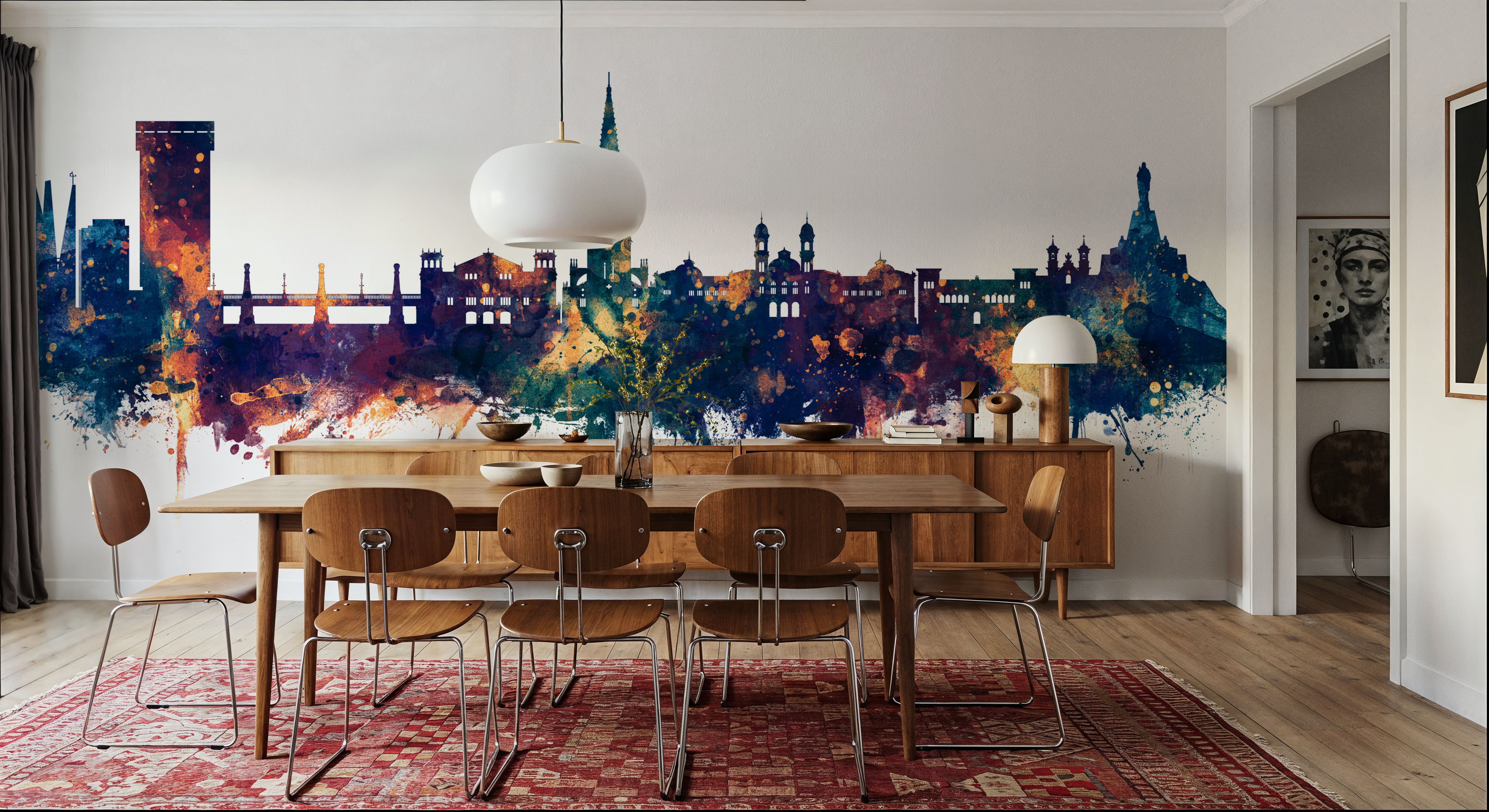 San Sebastian Spain Skyline Blue & Bronze