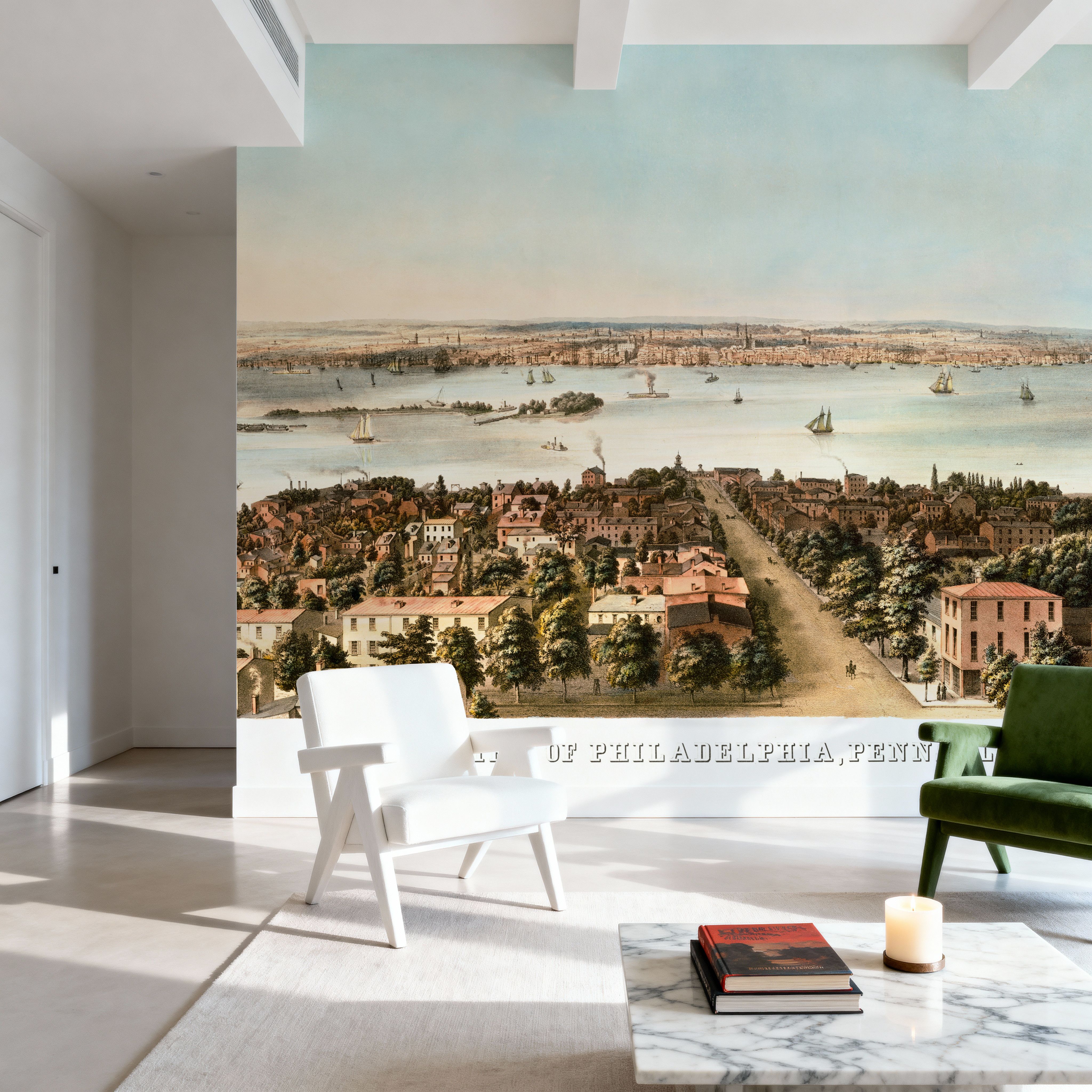 Old East View of Philadelphia, Pennsylvania, 1856