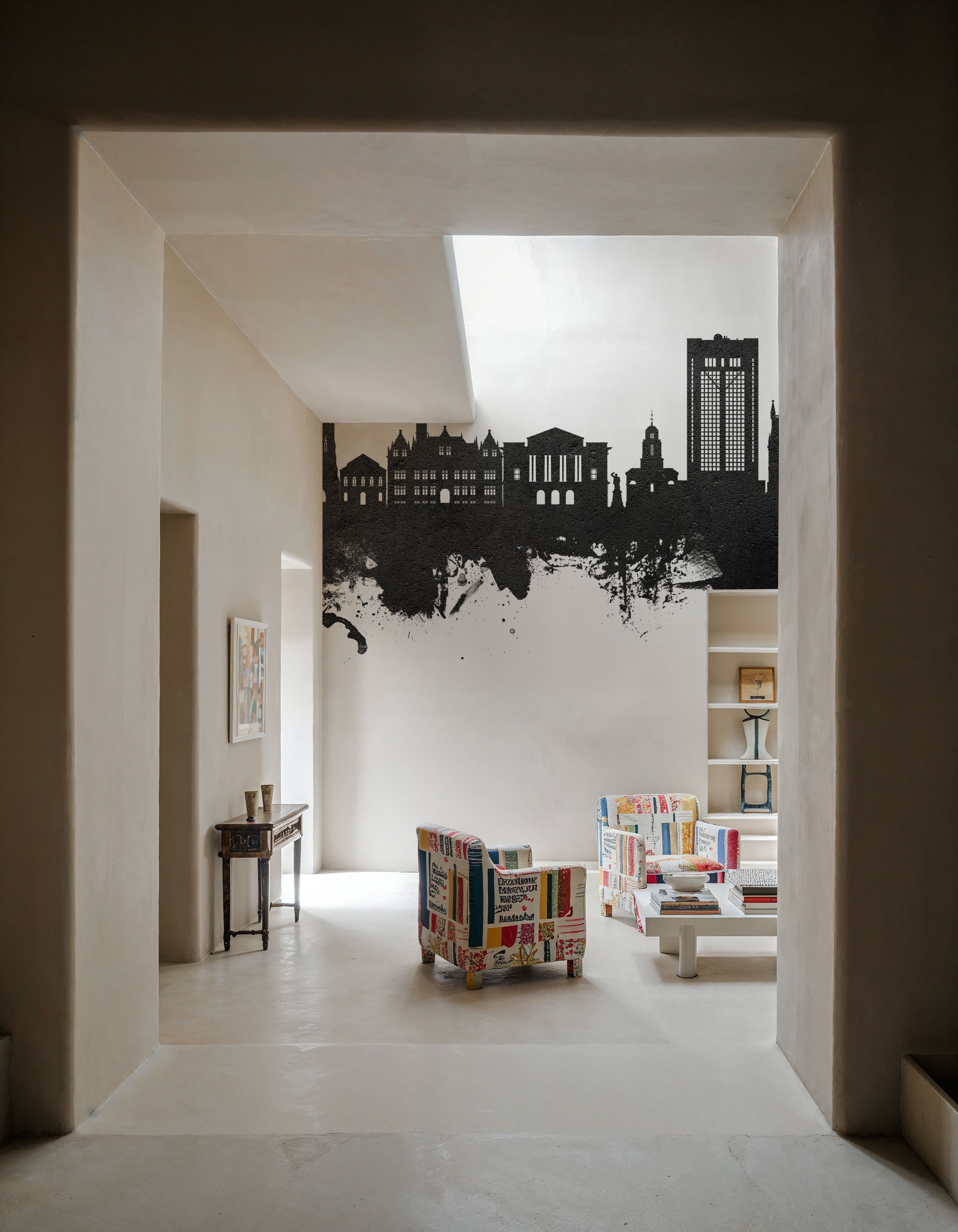 Blackburn England Skyline Black & White