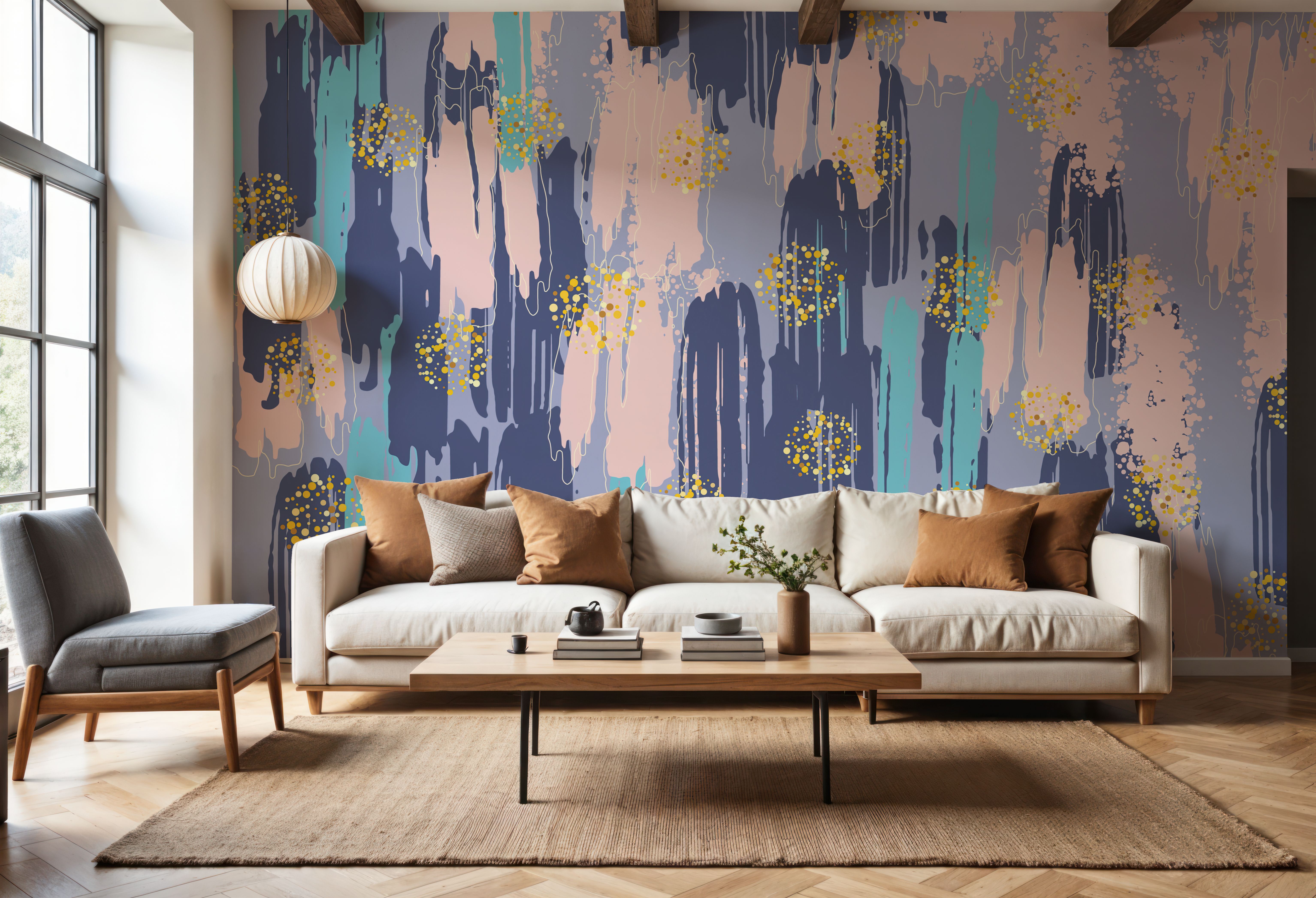 Shape And Splash, Behang