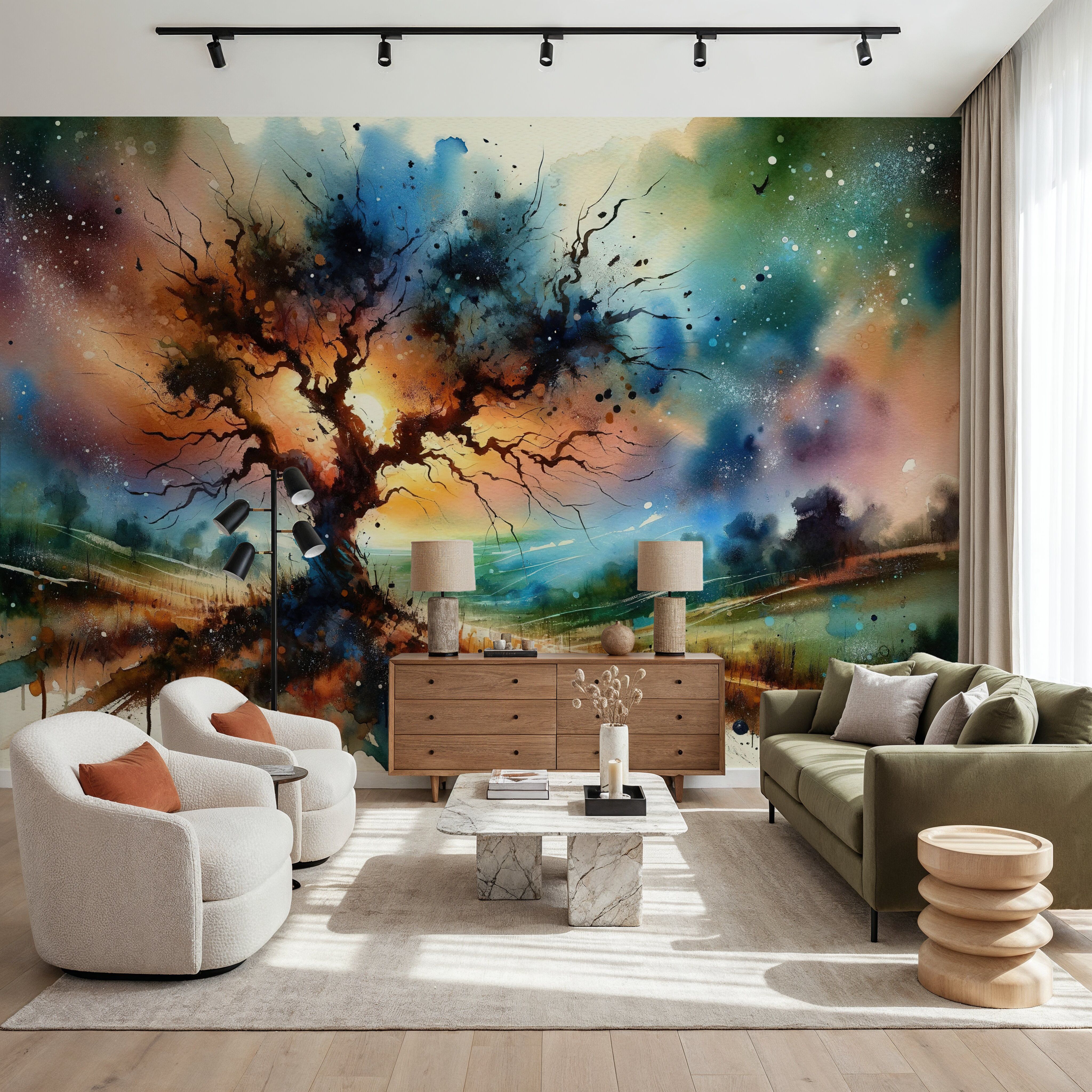 Lonely Tree Starry Night
