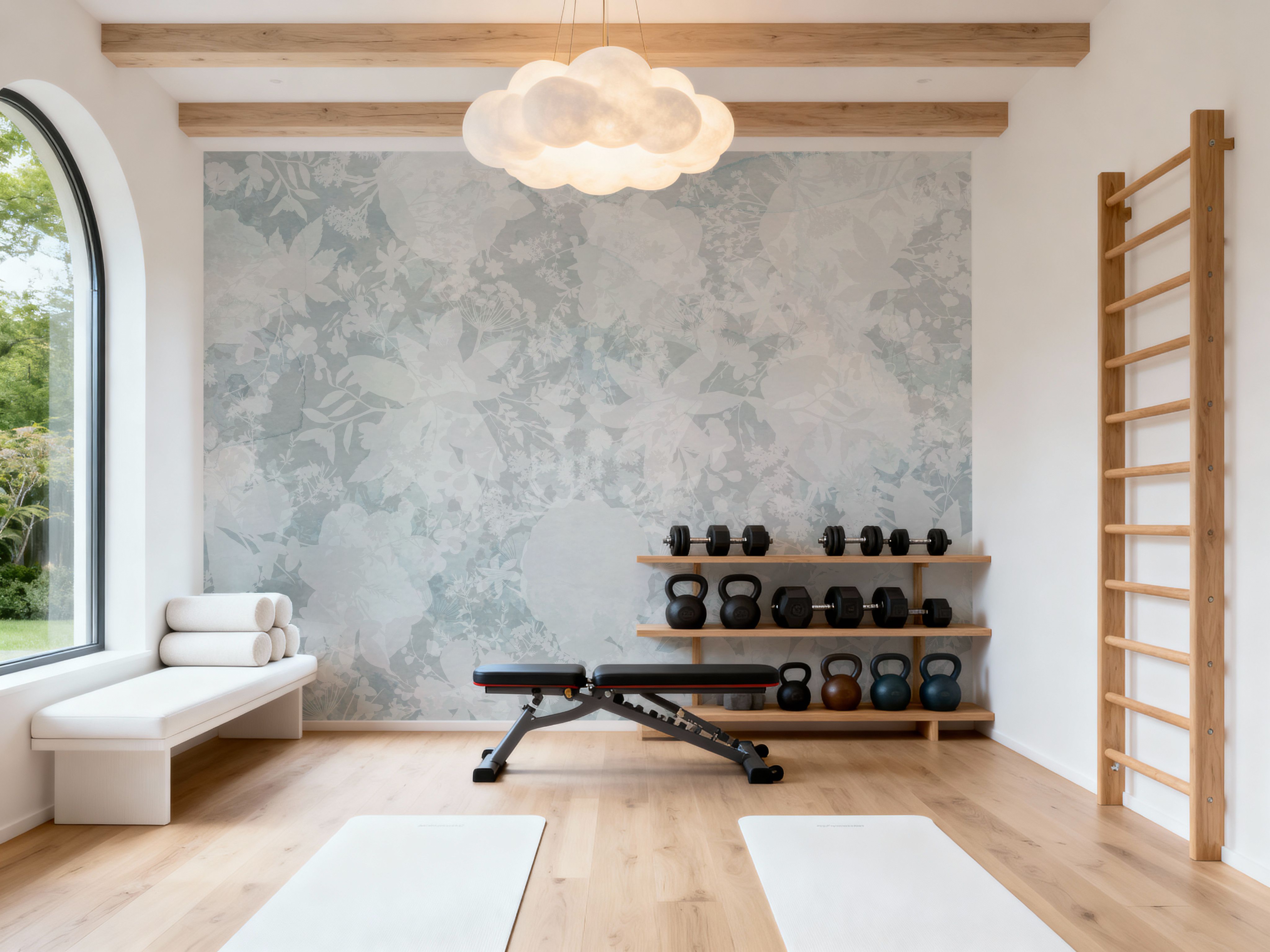 Flower Silhouette Blue