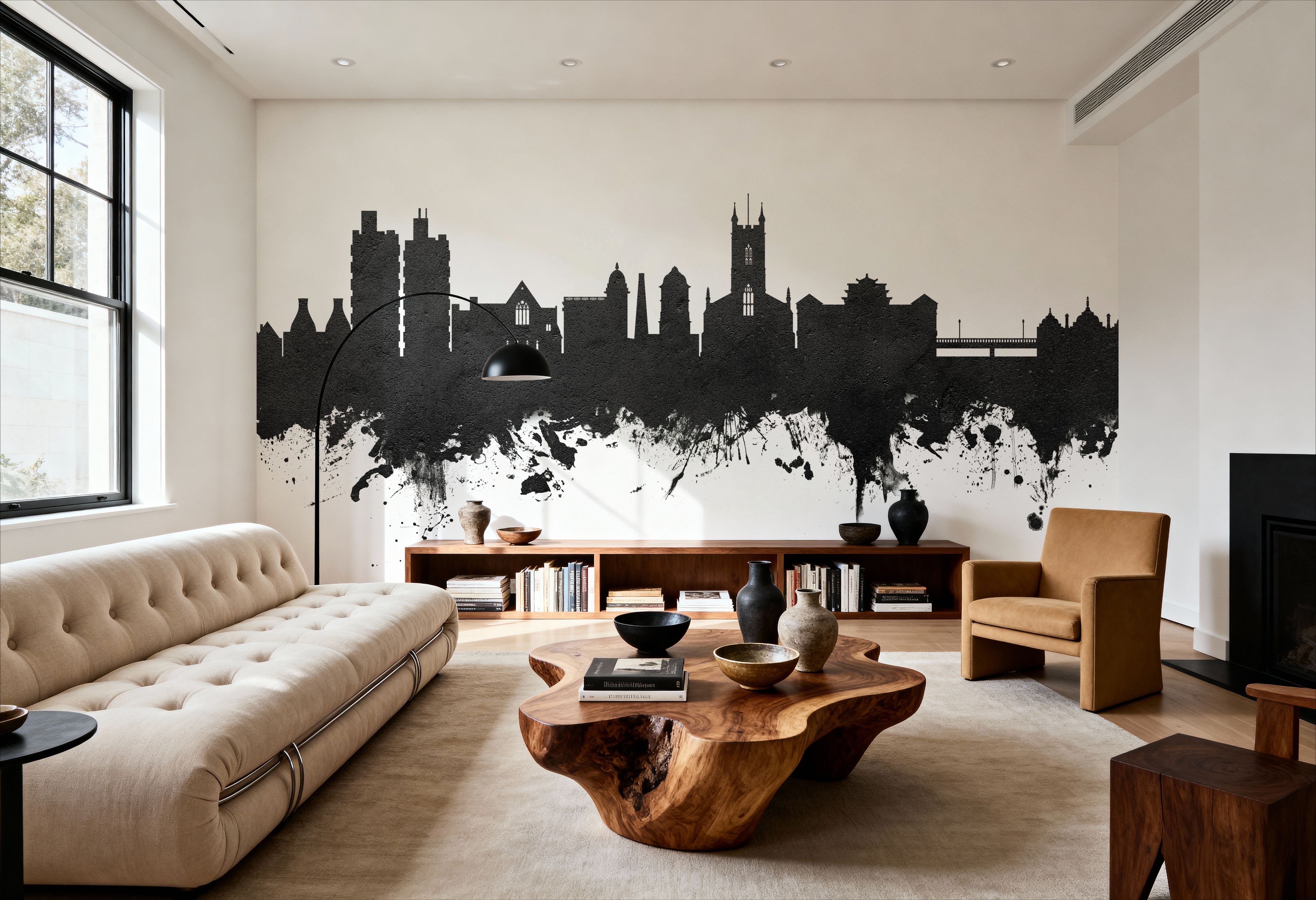 Stoke-on-Trent Skyline Black & White