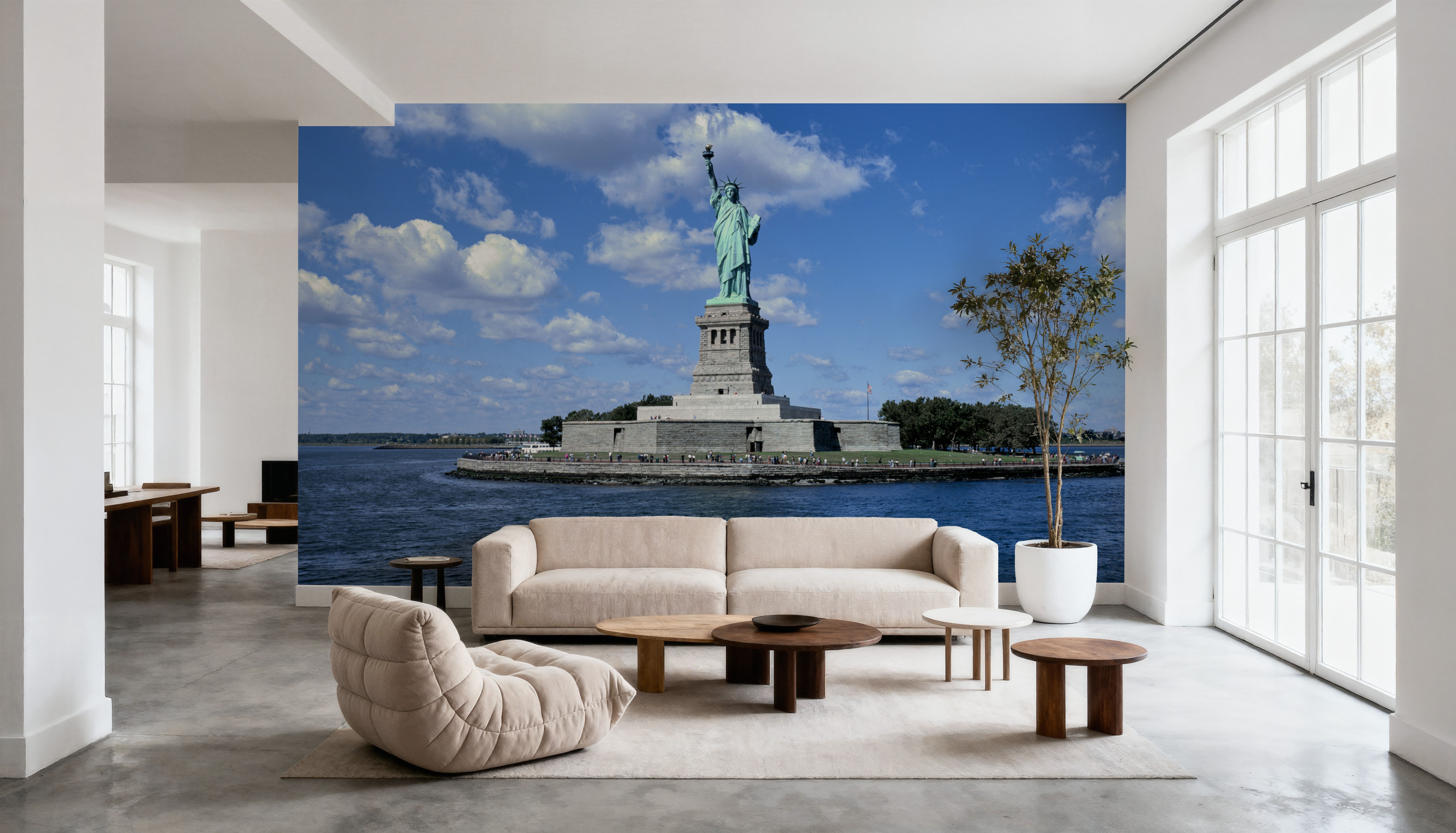 Clouds over the Statue of Liberty