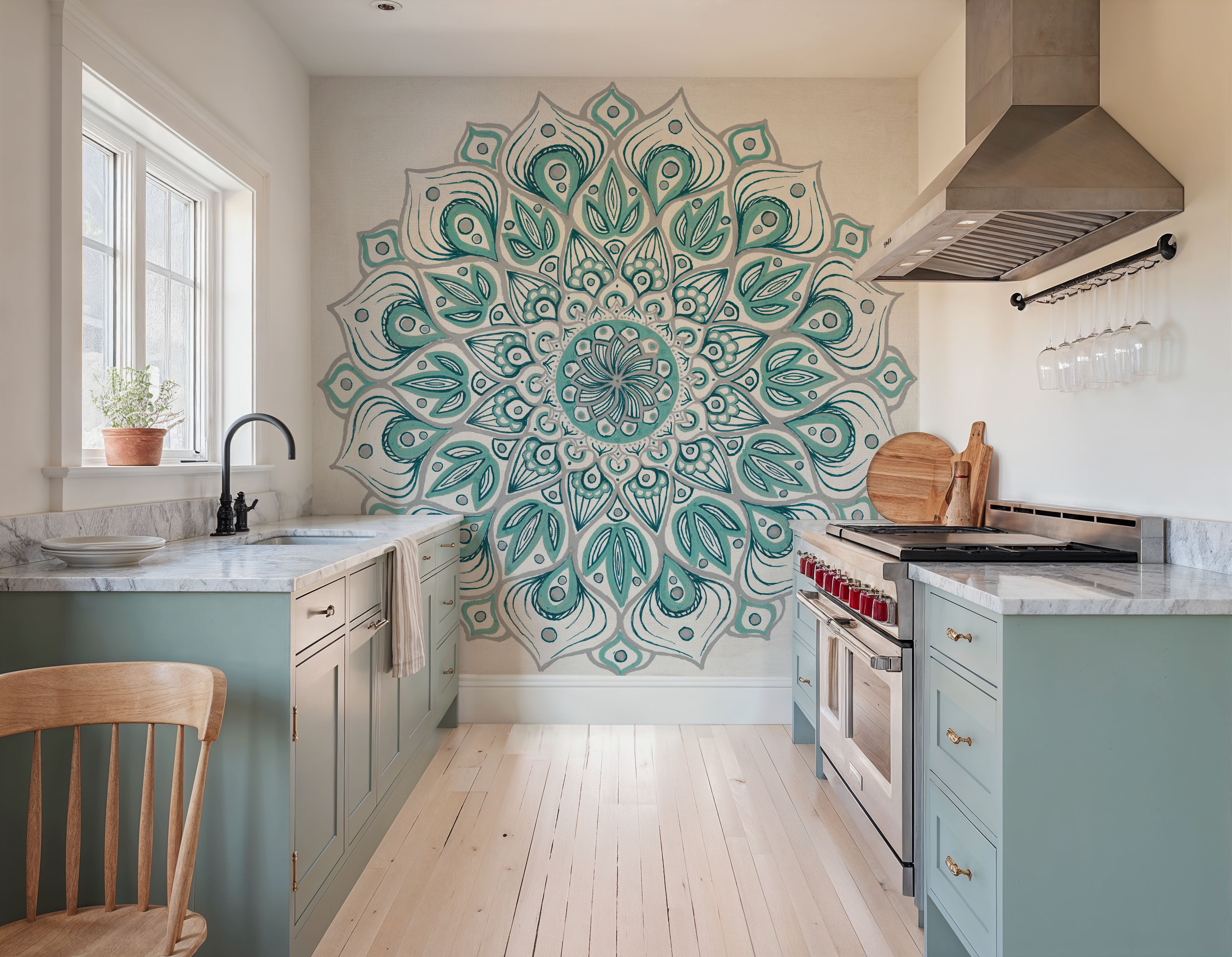 Spiral Mandala Teal