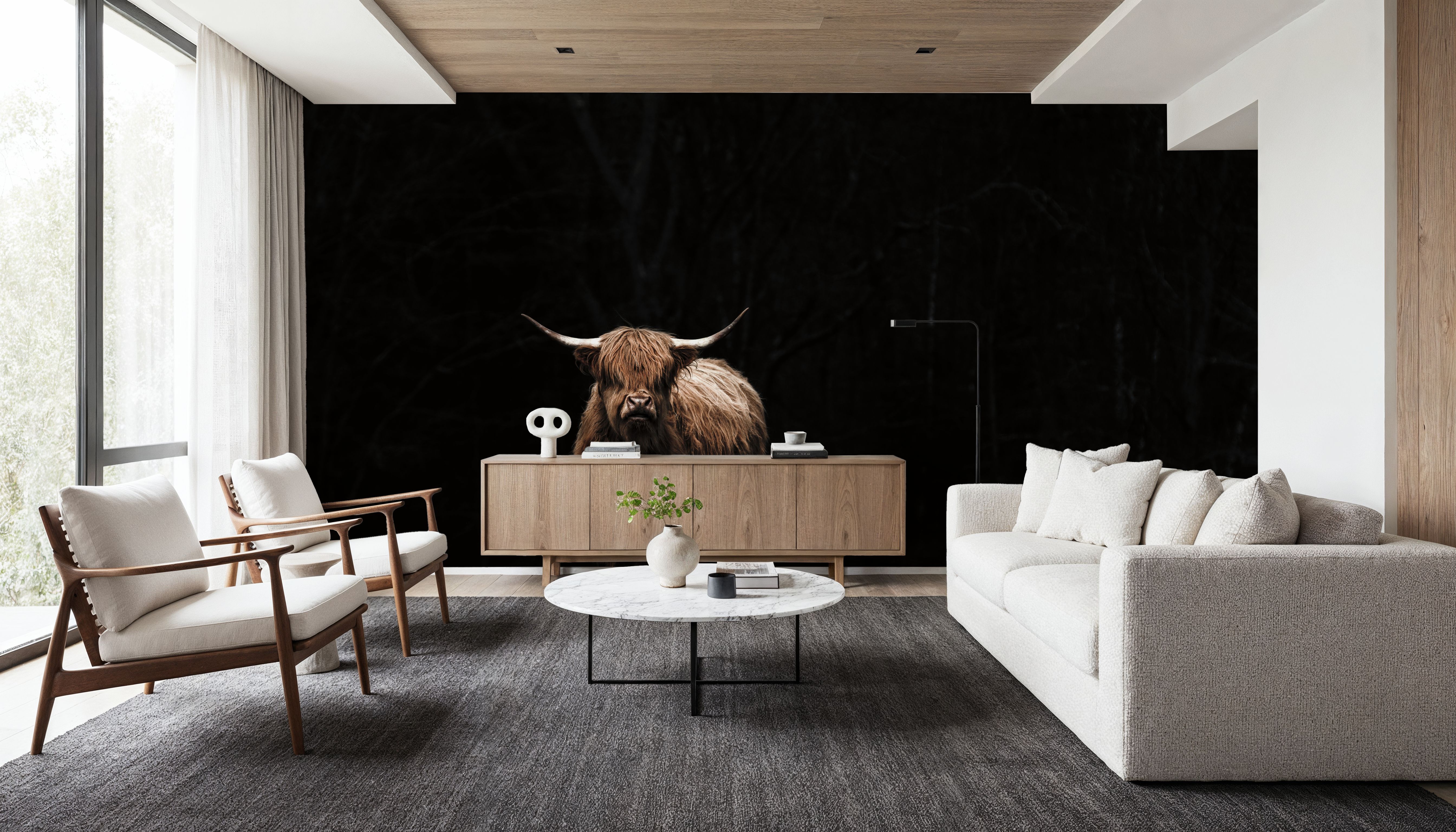 Highland Cow King of the Hill, Wallpaper