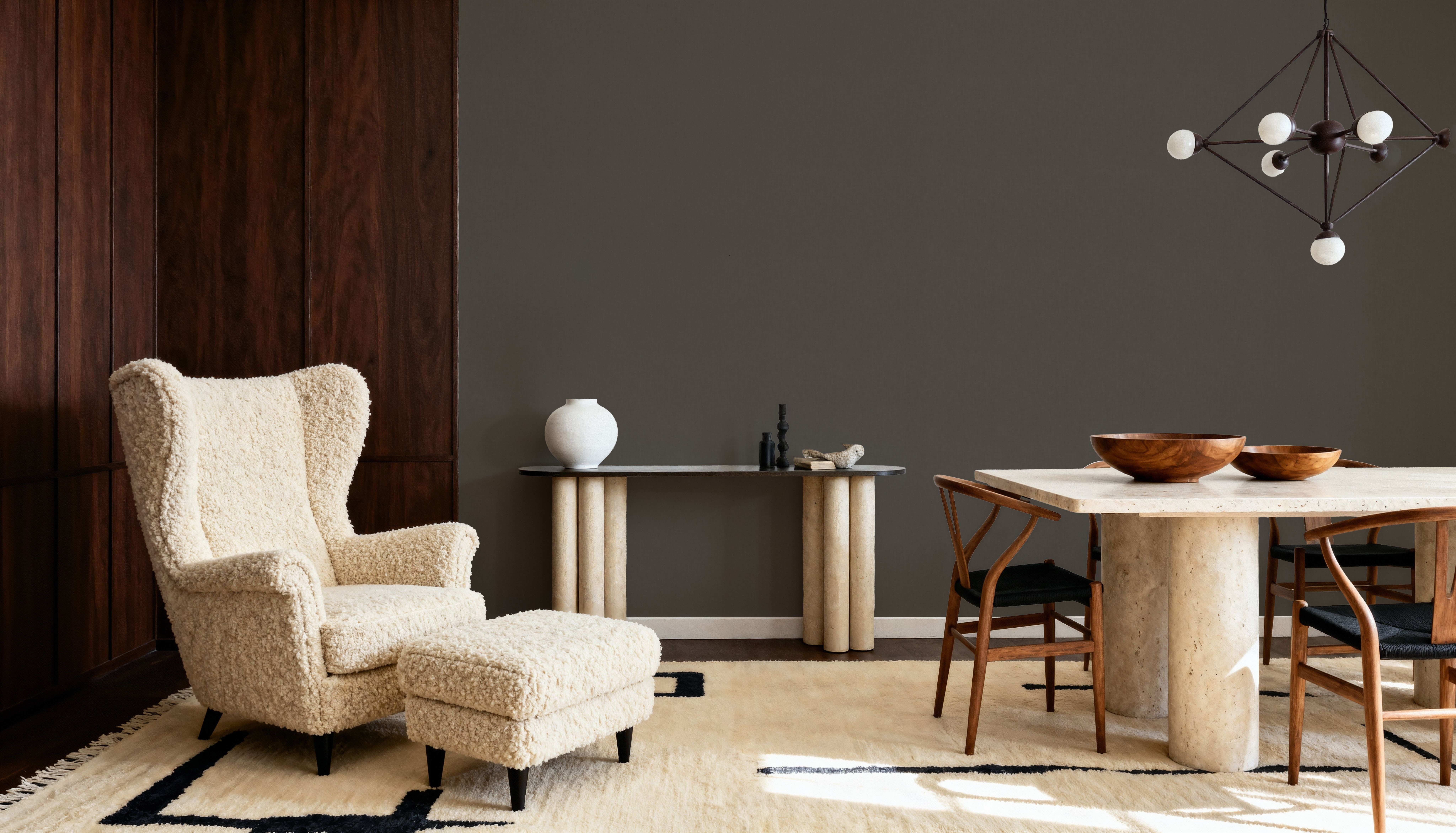 Linen Mist Murky Collection, Muted Brown