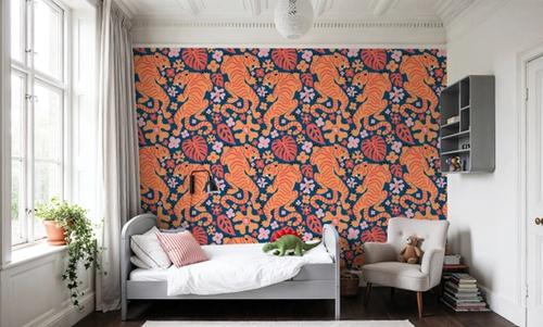 Otomi Cool Tigers, Orange & Navy