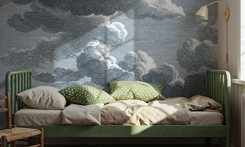 Intaglio Clouds, Ink Blue