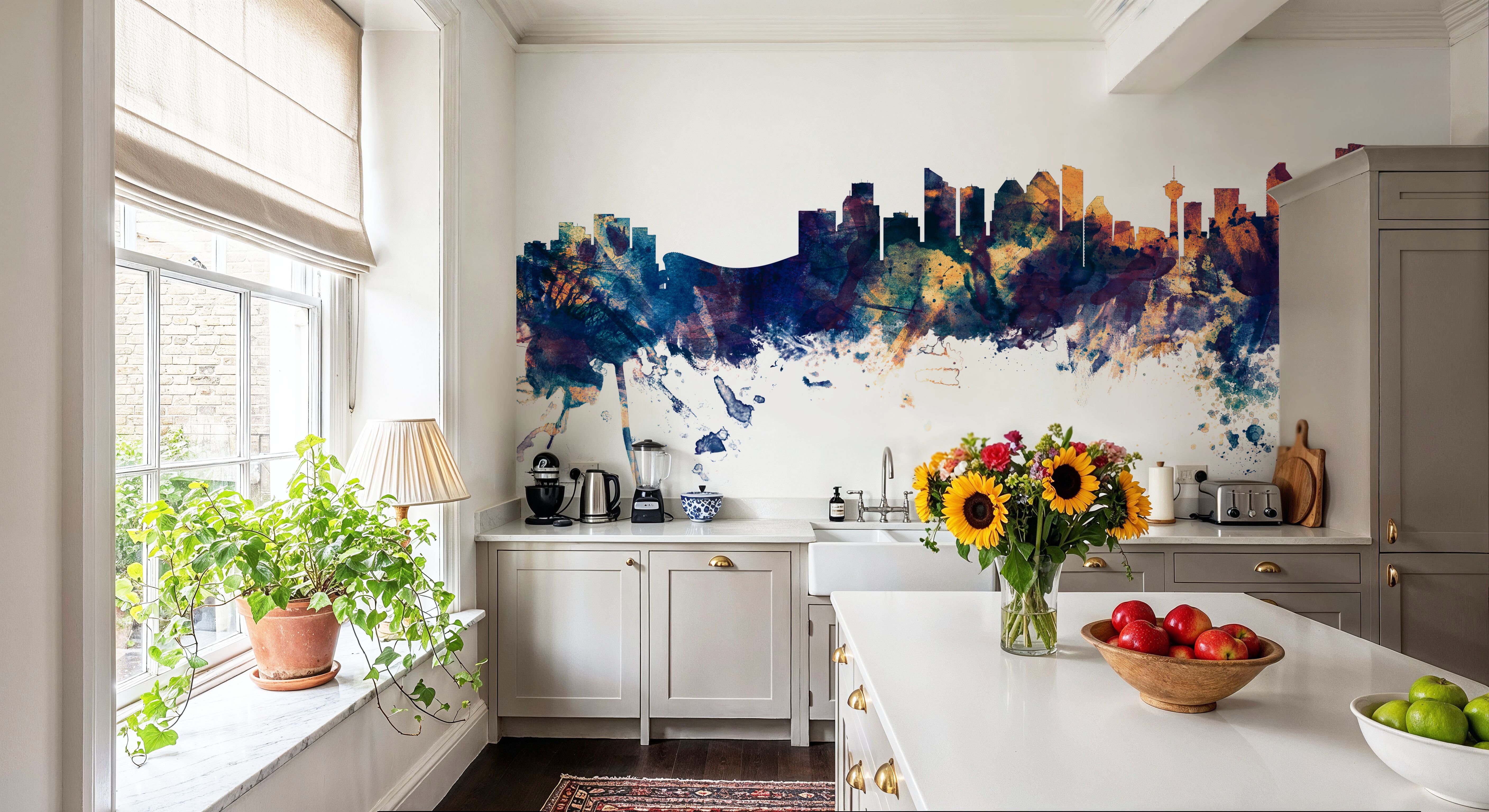 Calgary Canada Skyline Blue & Bronze