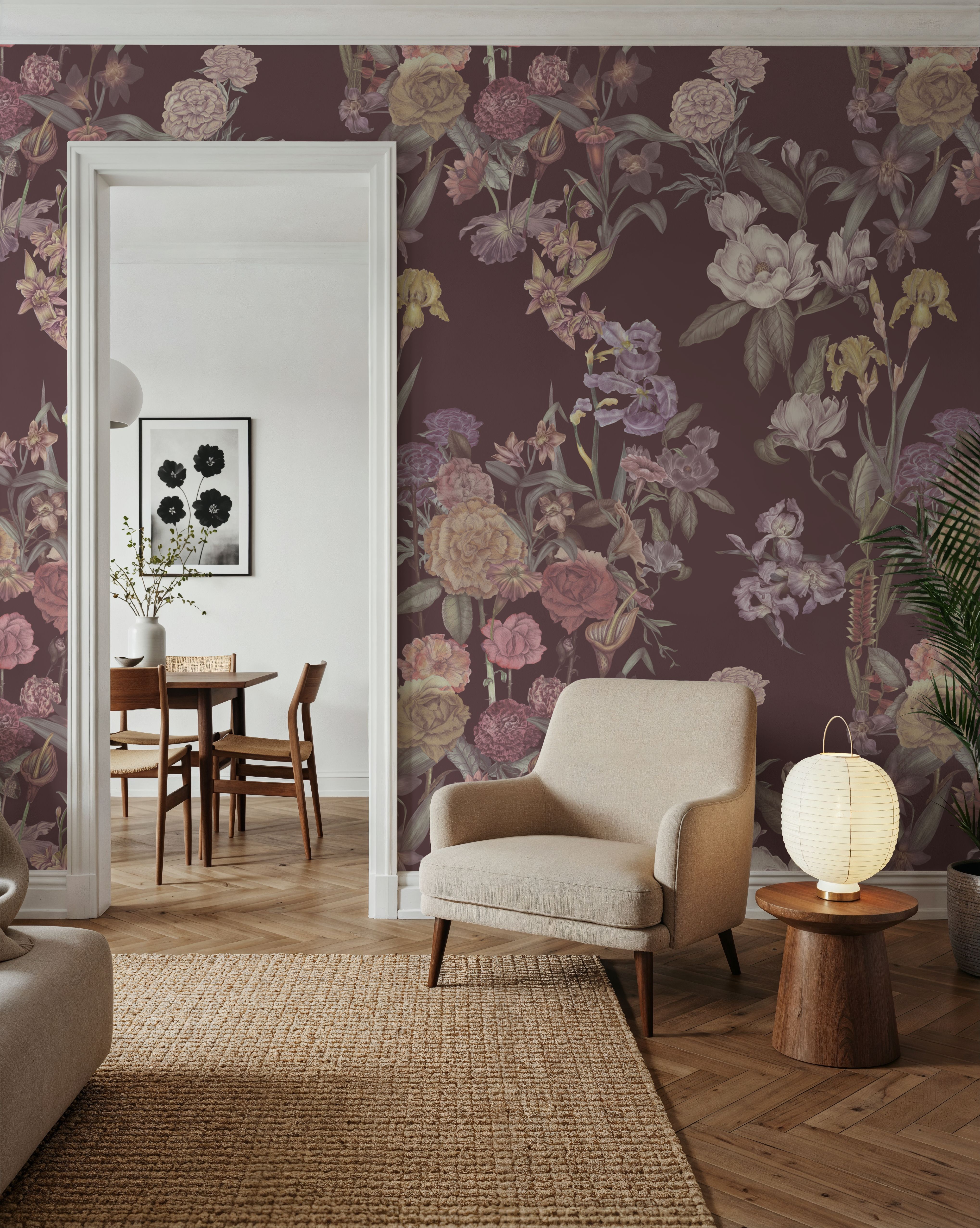 Floral Gaze, Dusty Rose