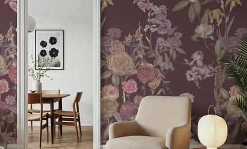 Floral Gaze, Dusty Rose