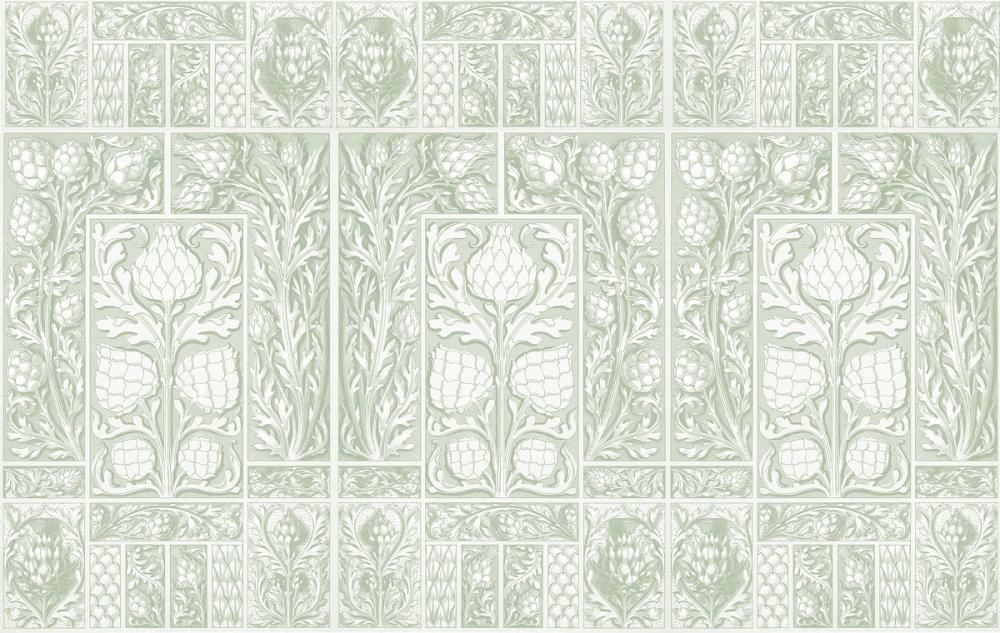 Clear Thistle Wall Green