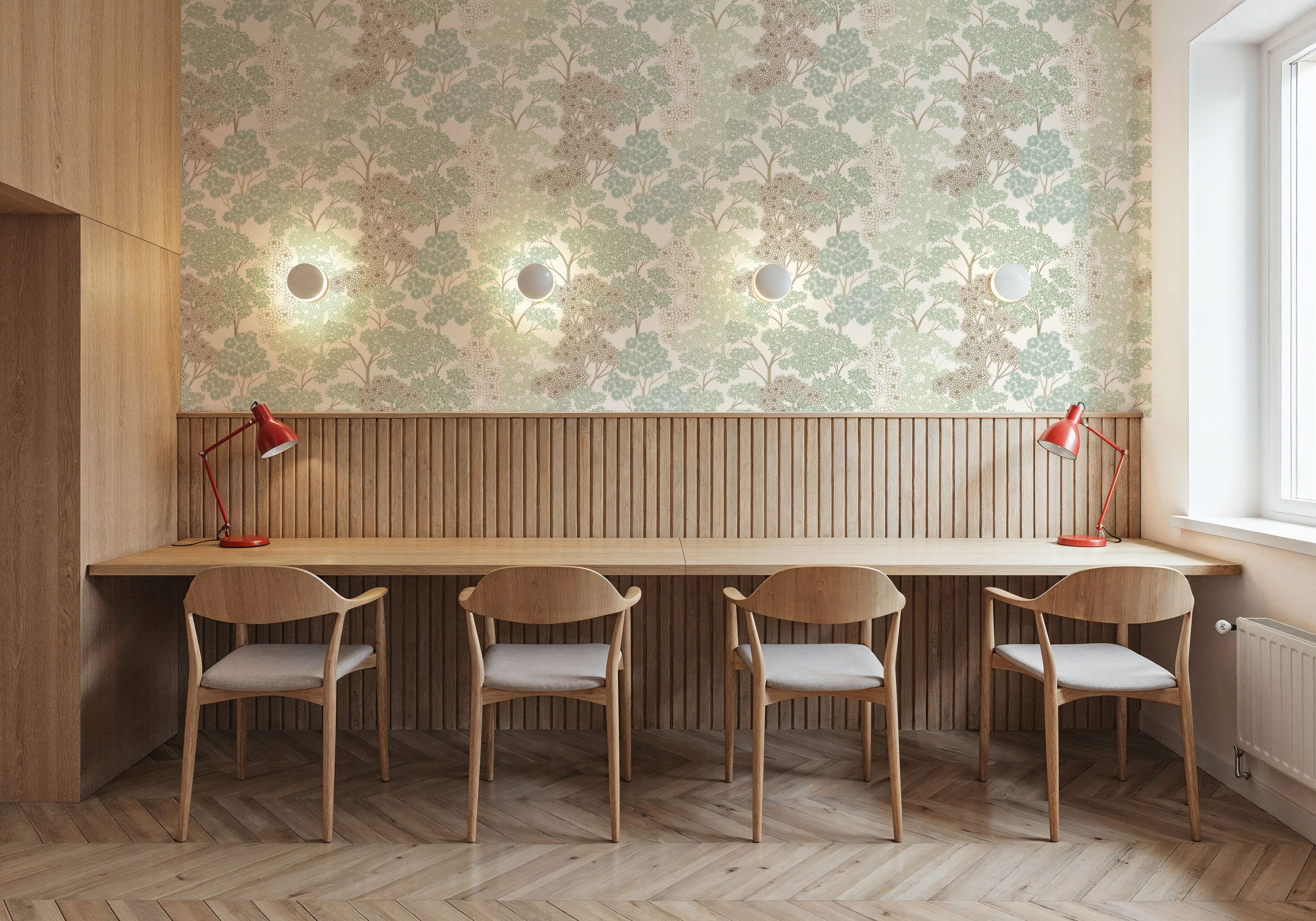 Overleaf Woodland Pattern, Light Green