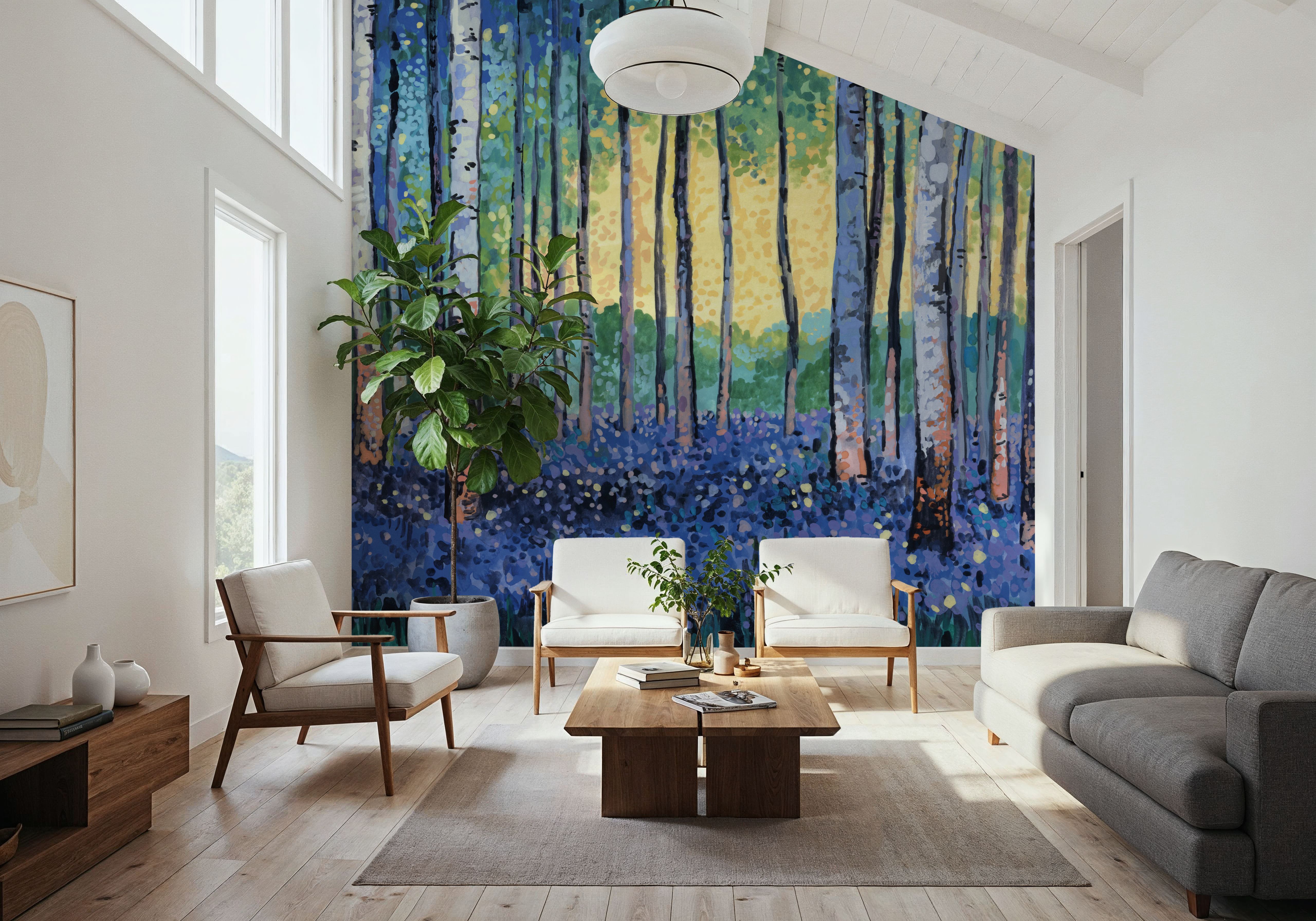 Birch Forest Flower Garden