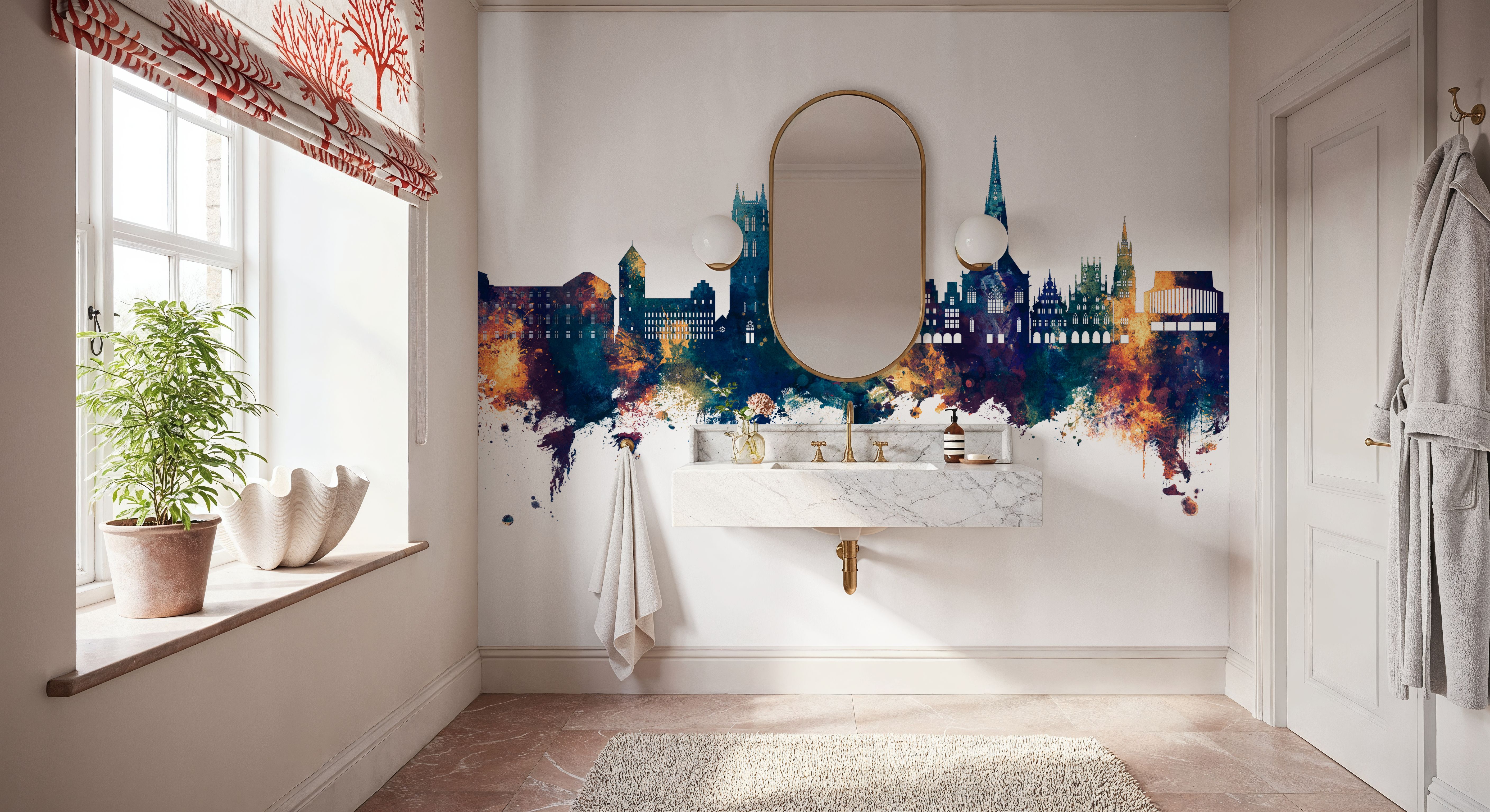 Münster Germany Skyline Blue & Bronze