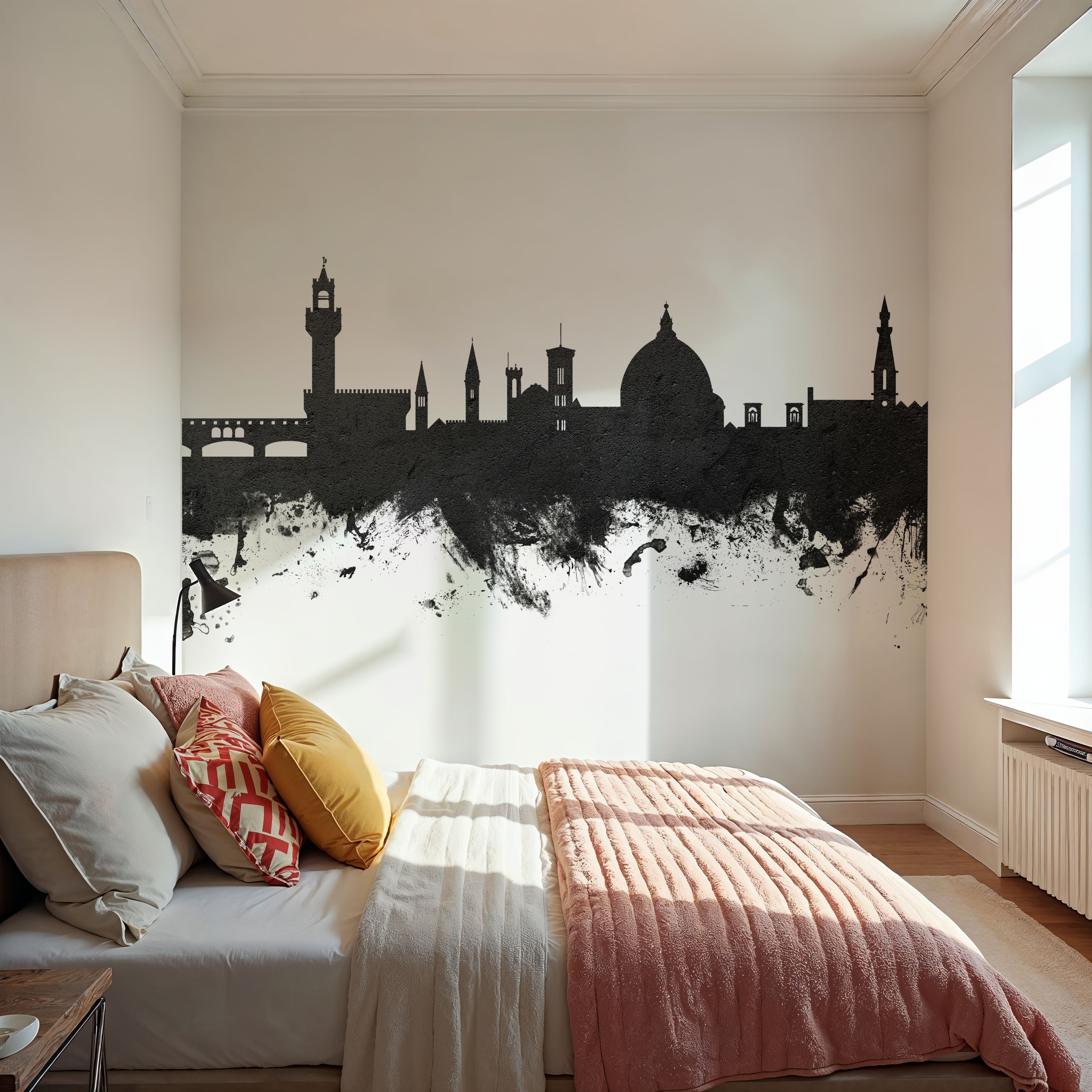 Florence Italy Skyline Black & White