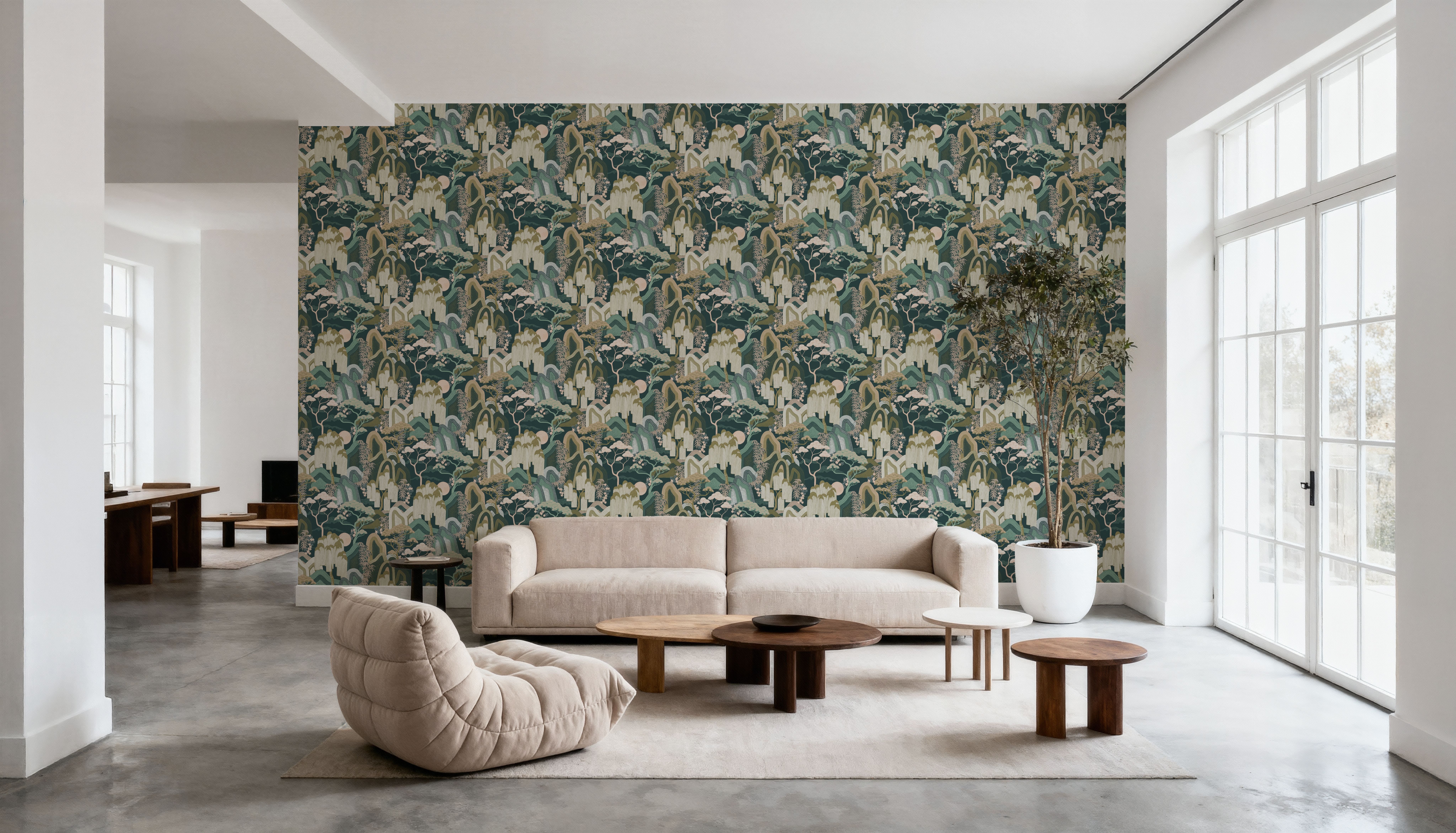 Whispers of the Mountain Pattern, Green