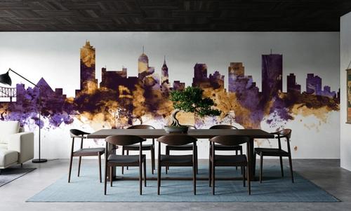Memphis Tennessee Skyline Purple & Gold
