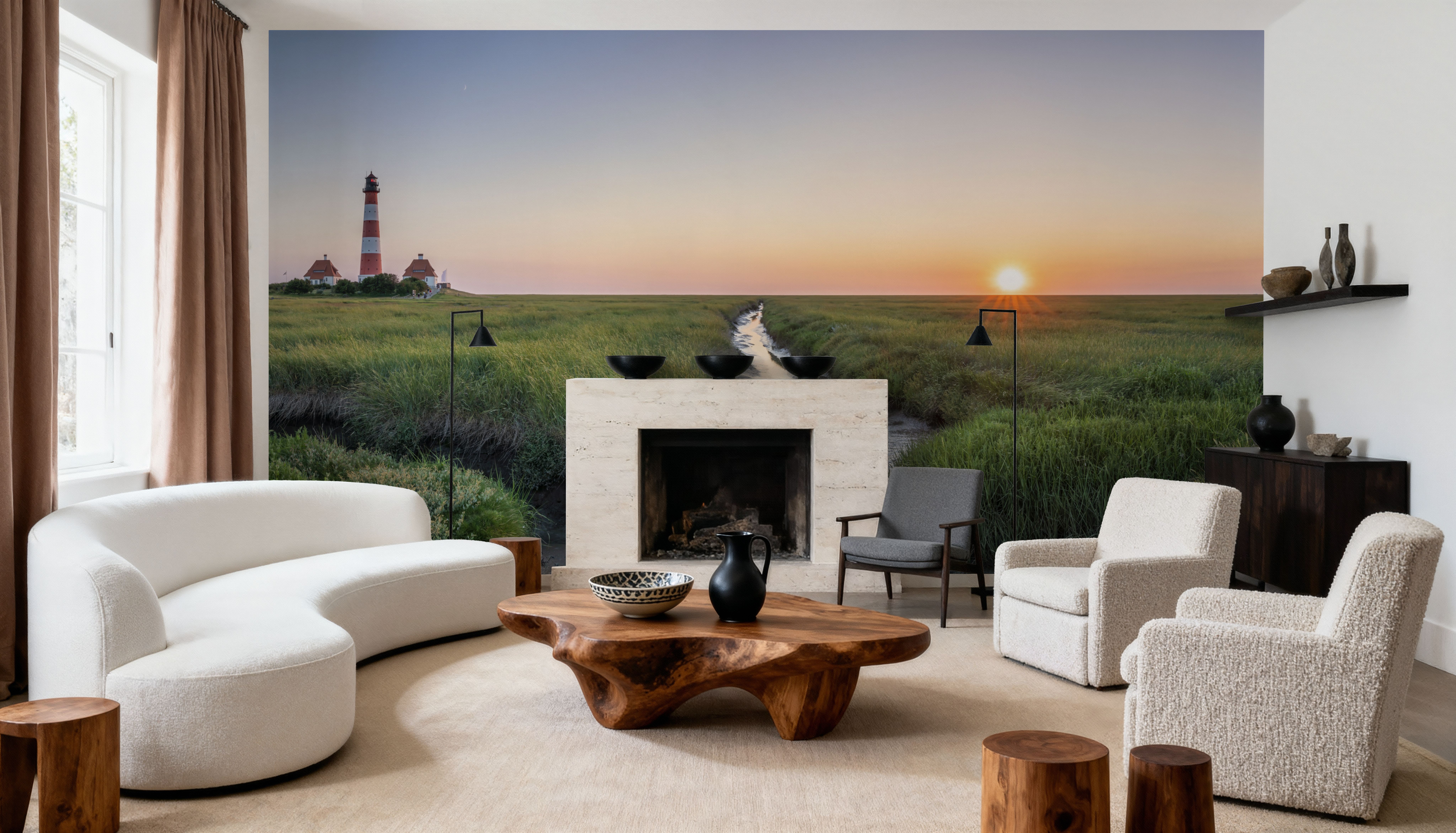 Westerheversand Sunset Panorama