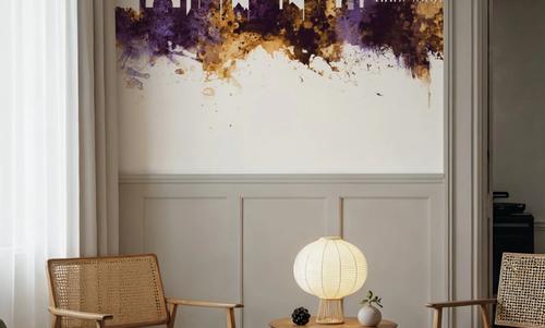 Bradford England Skyline Purple & Gold
