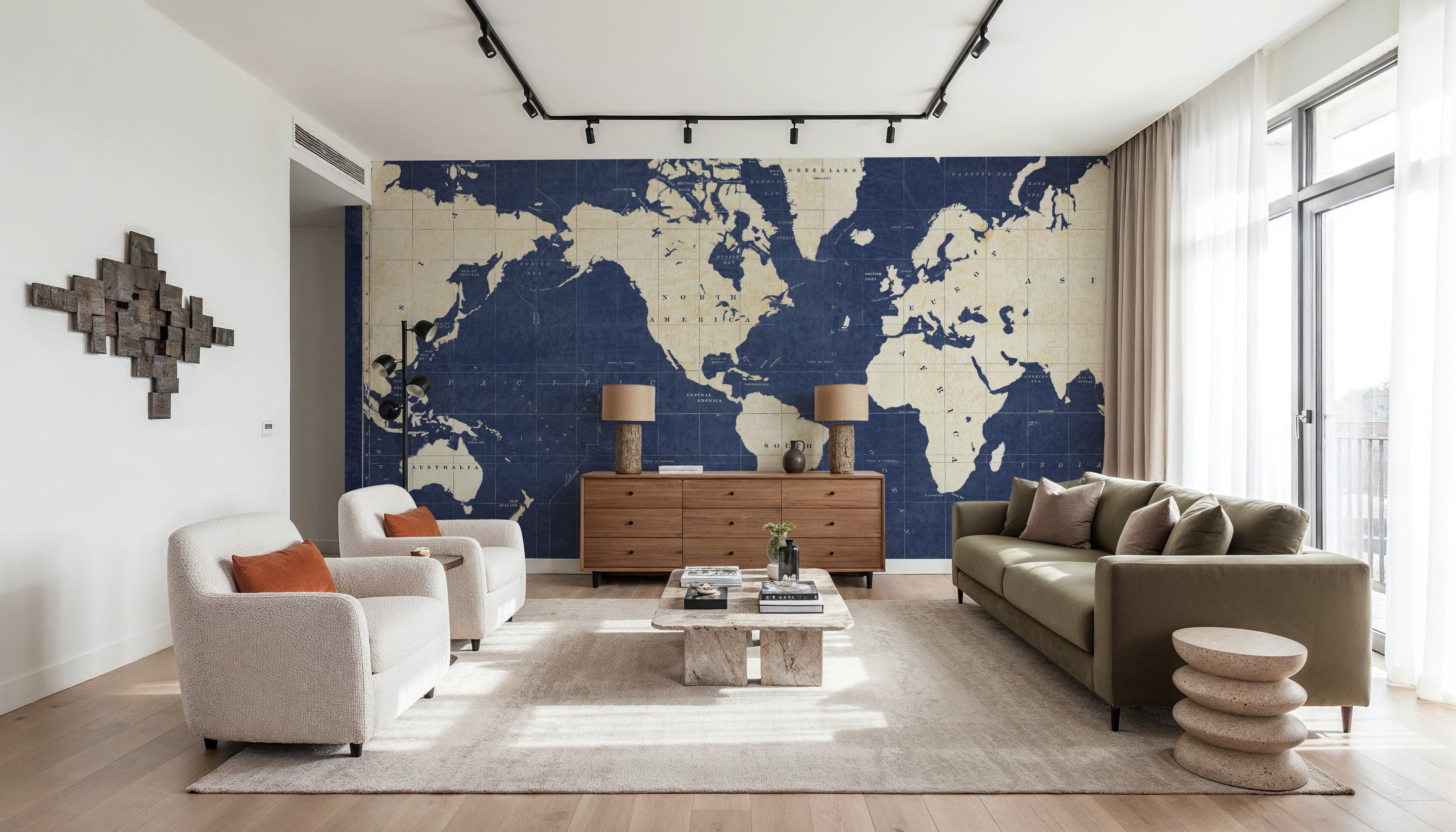 Blueprint World Map Dark