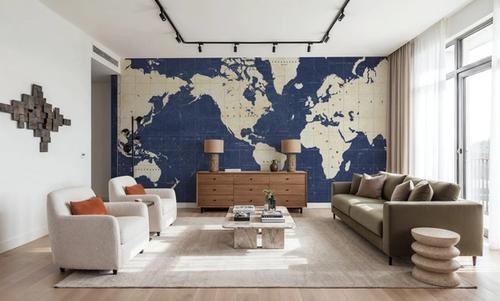 Blueprint World Map Dark