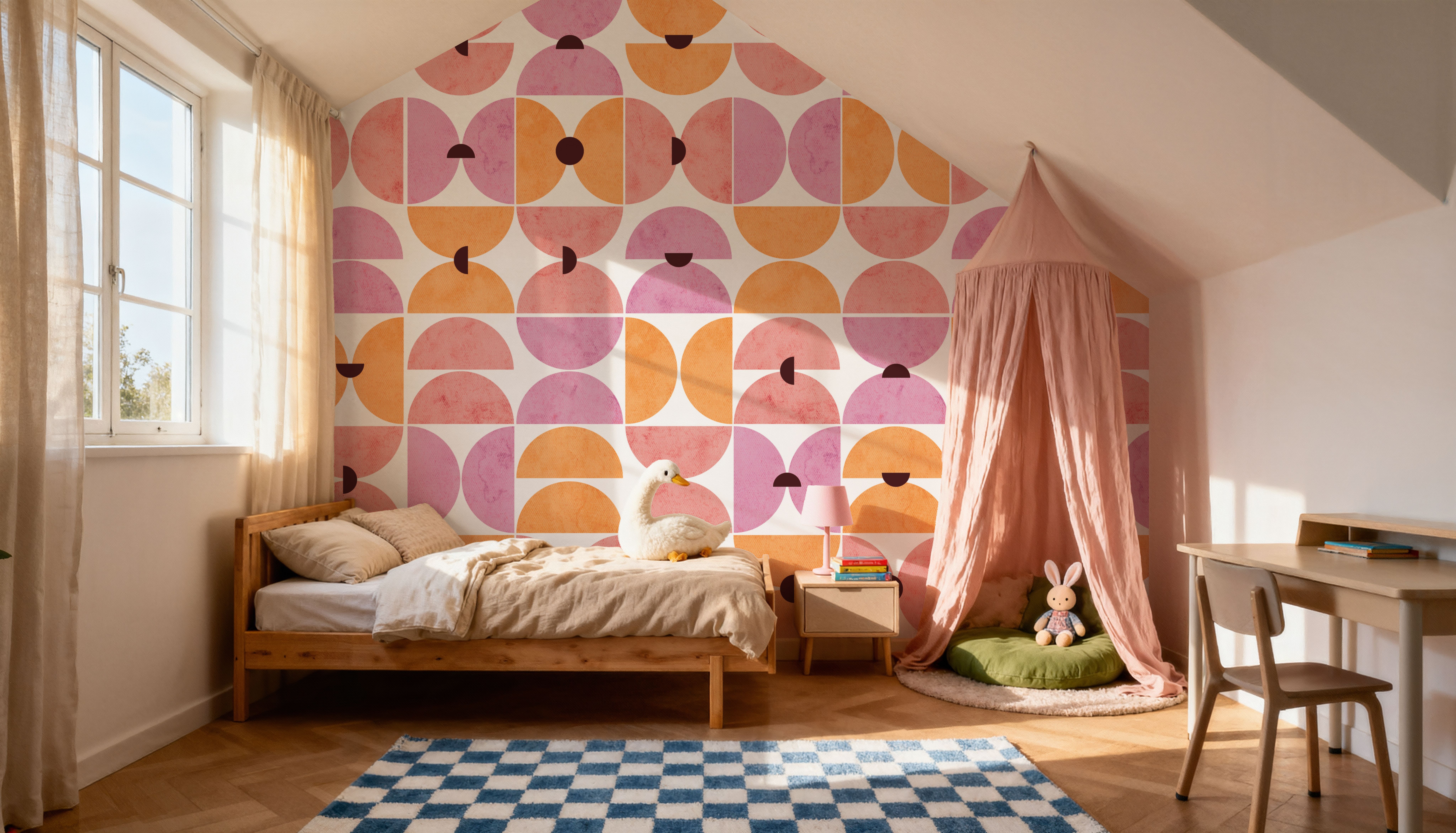Homley Retro Shapes, Pink