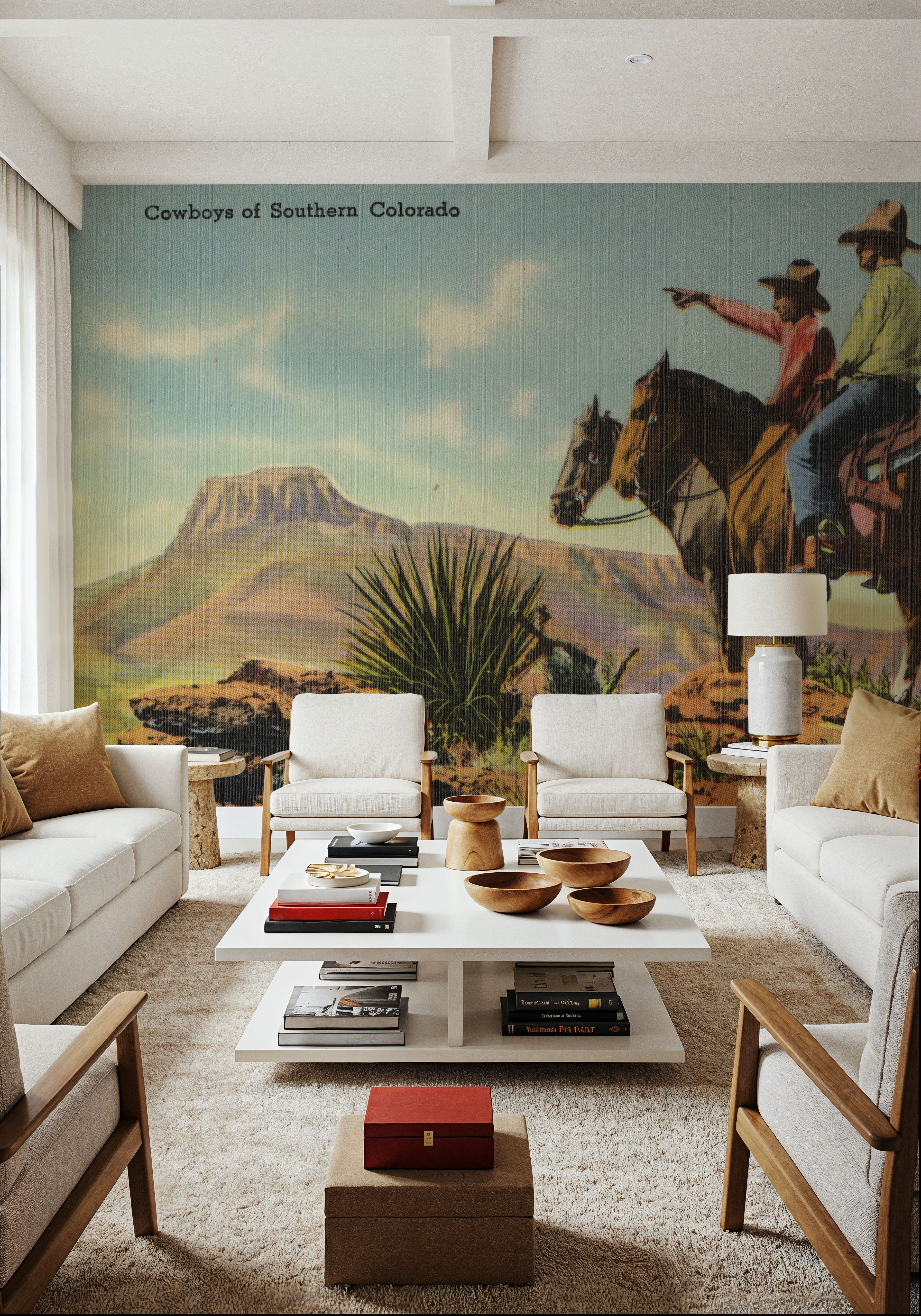 Greetings from Colorado Cowboys - Screenprint Postcard