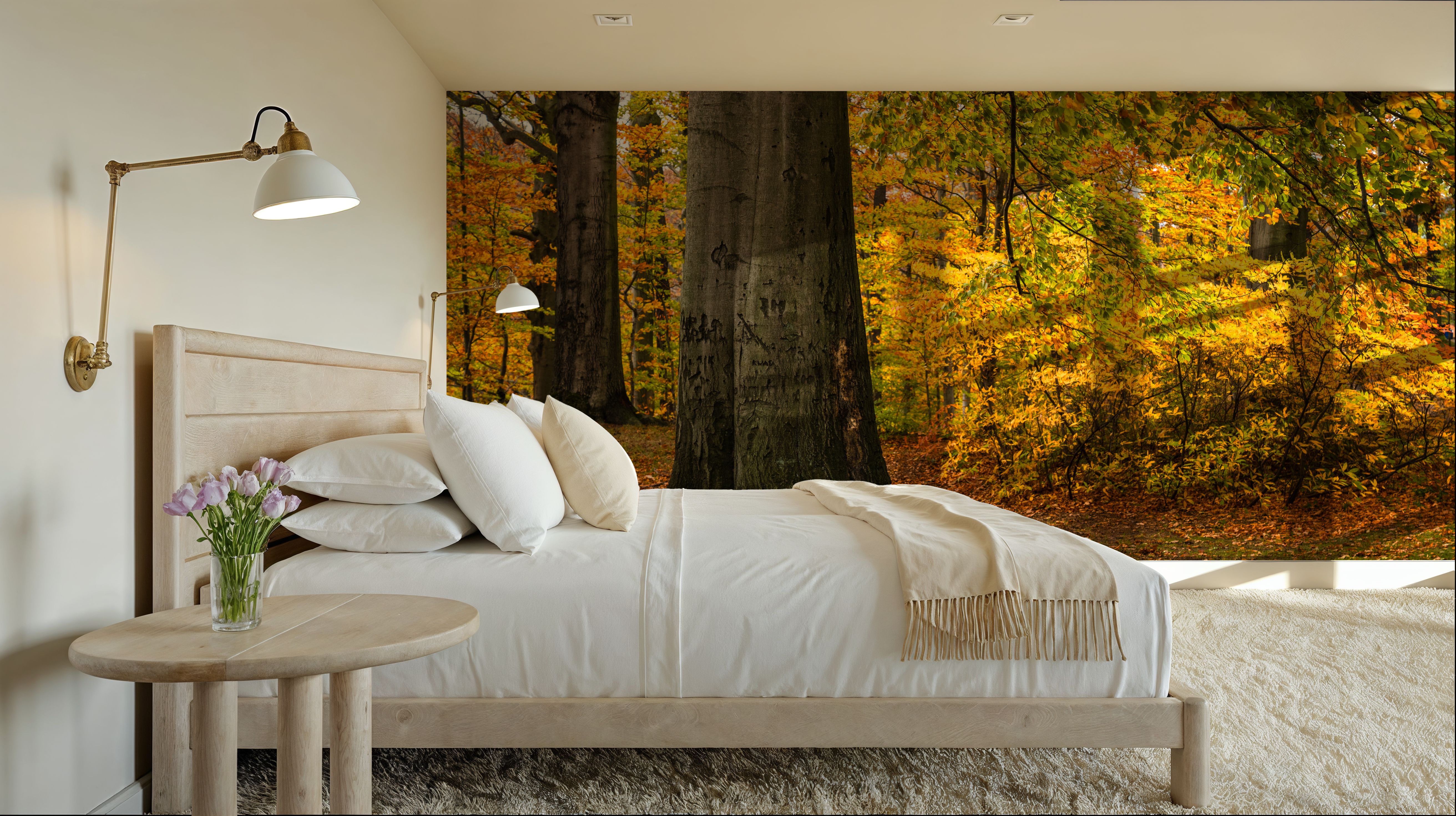 Falling Yellow Autumn Leaves, Wallpaper