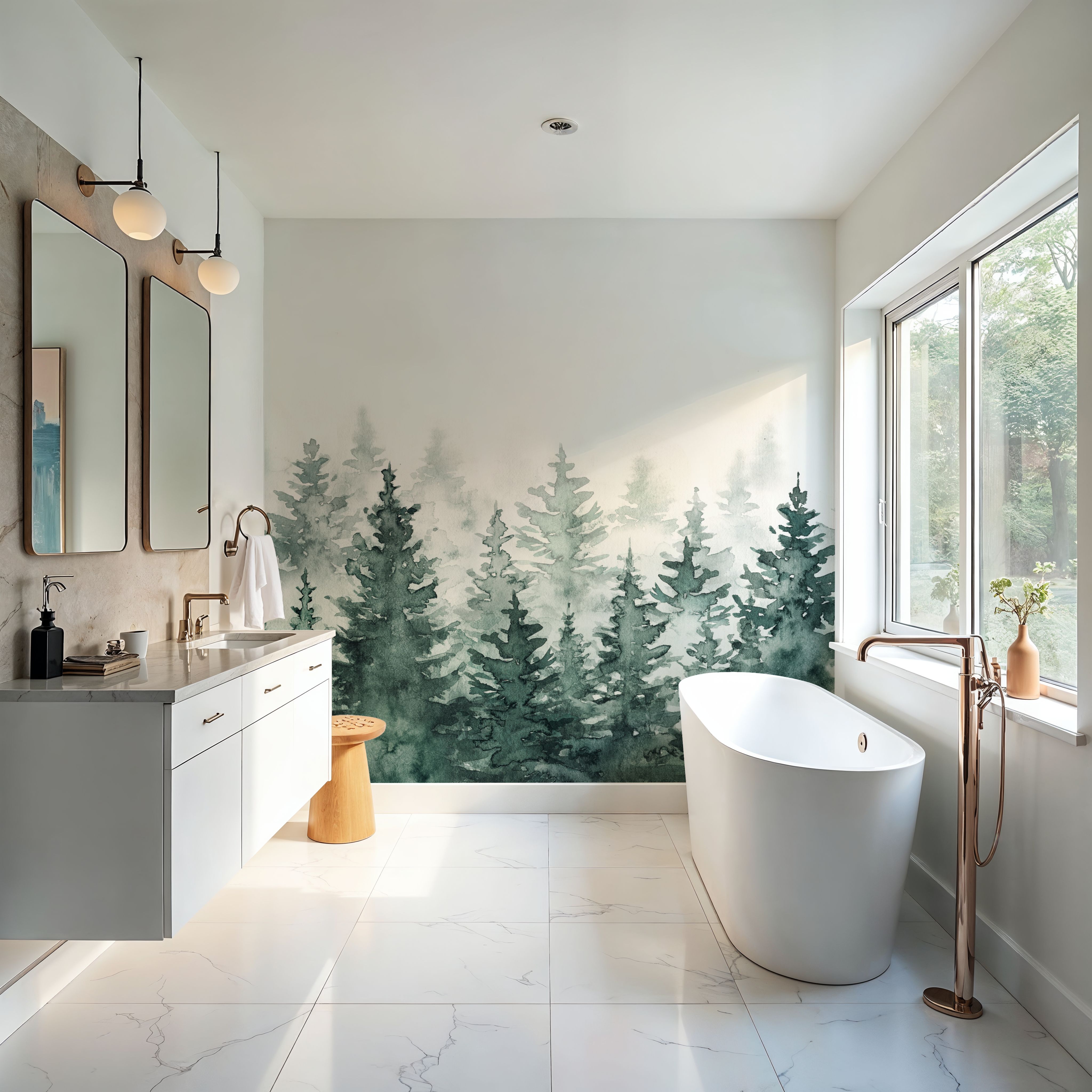 Juniper Treetops, Watercolor