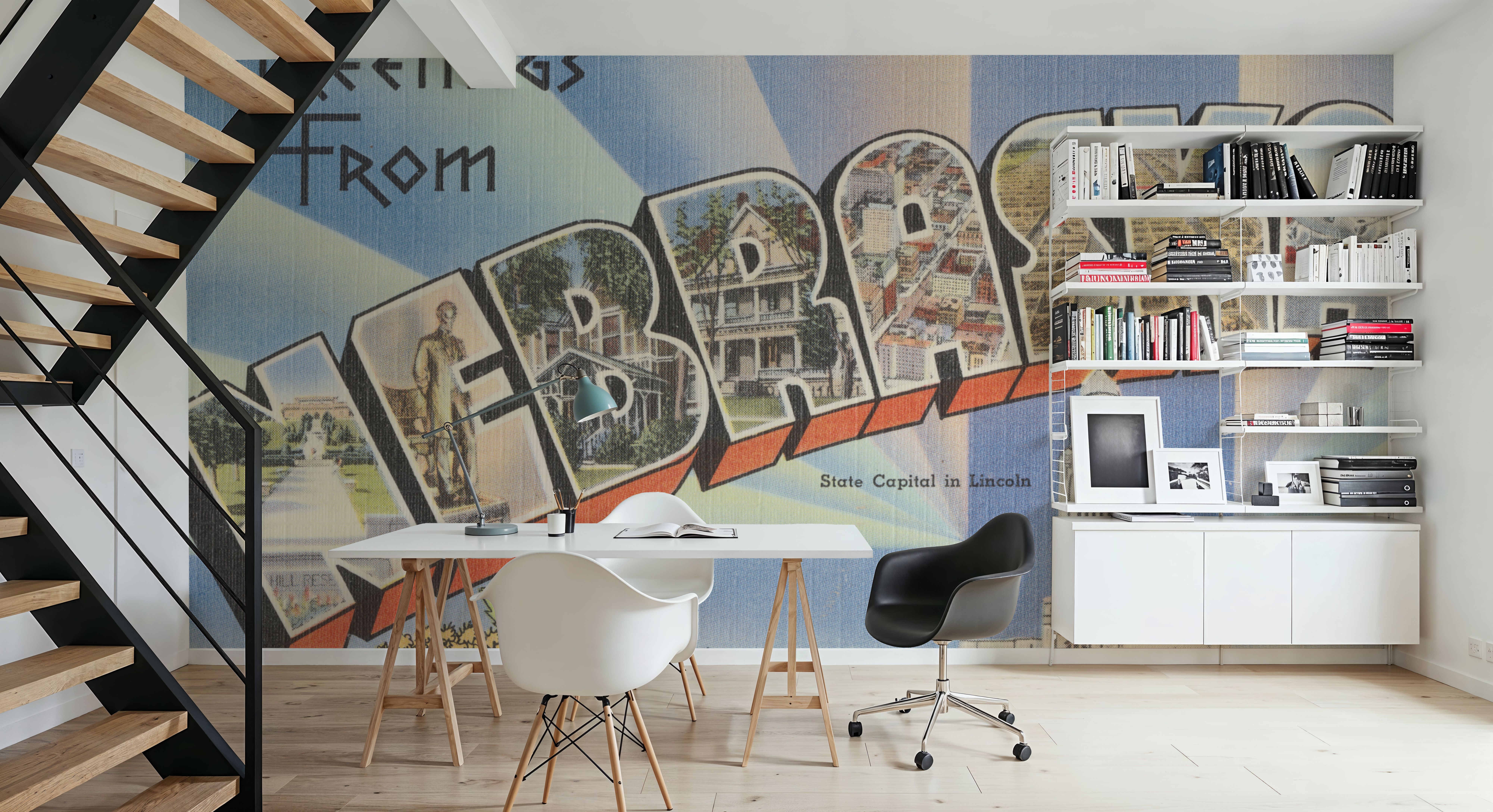 Greetings from Nebraska - Screenprint Postcard