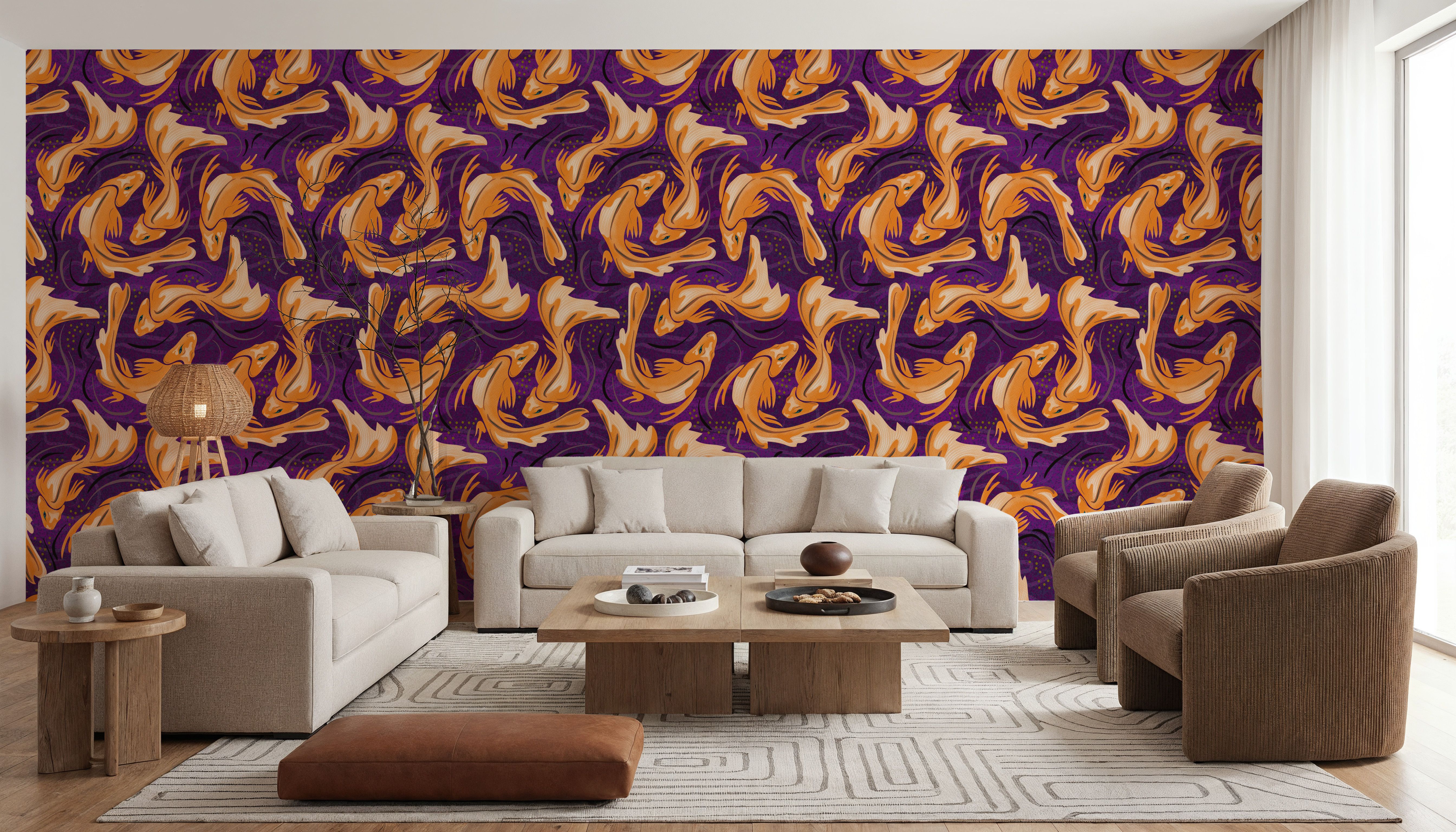 Koi Fish, Purple