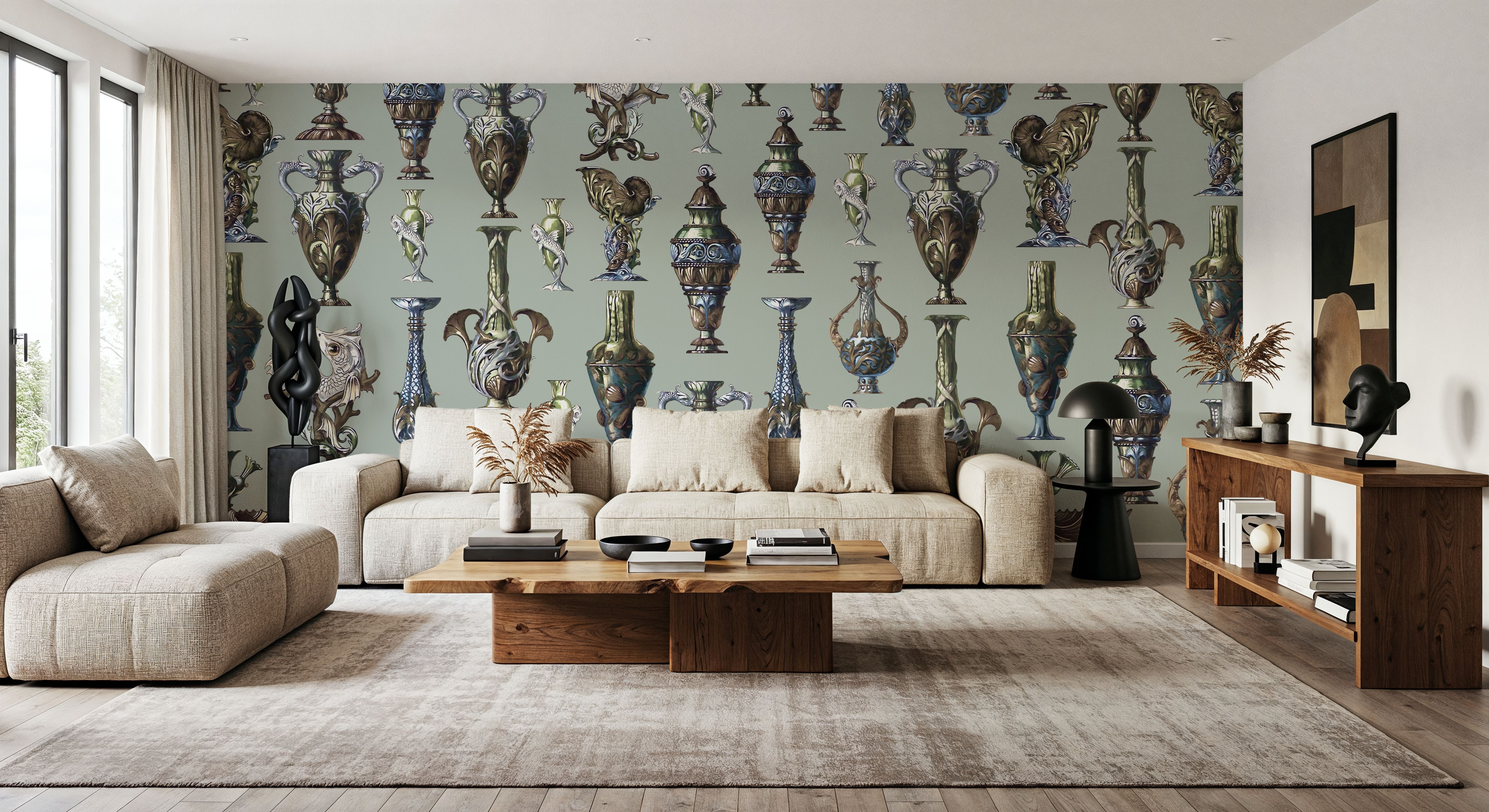 Art Deco Wall Teal