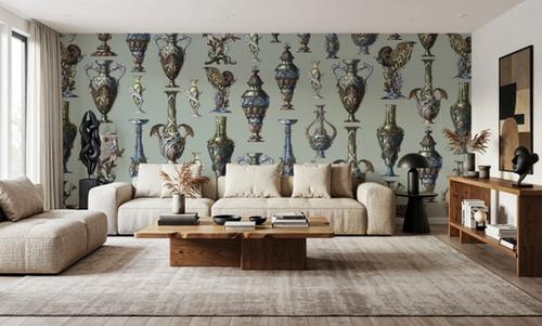 Art Deco Wall Teal