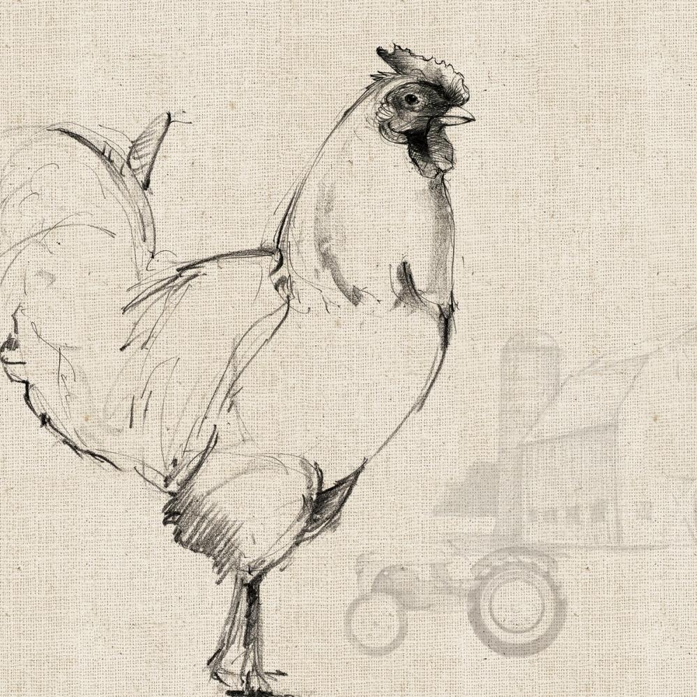 Life at Home I on Burlap