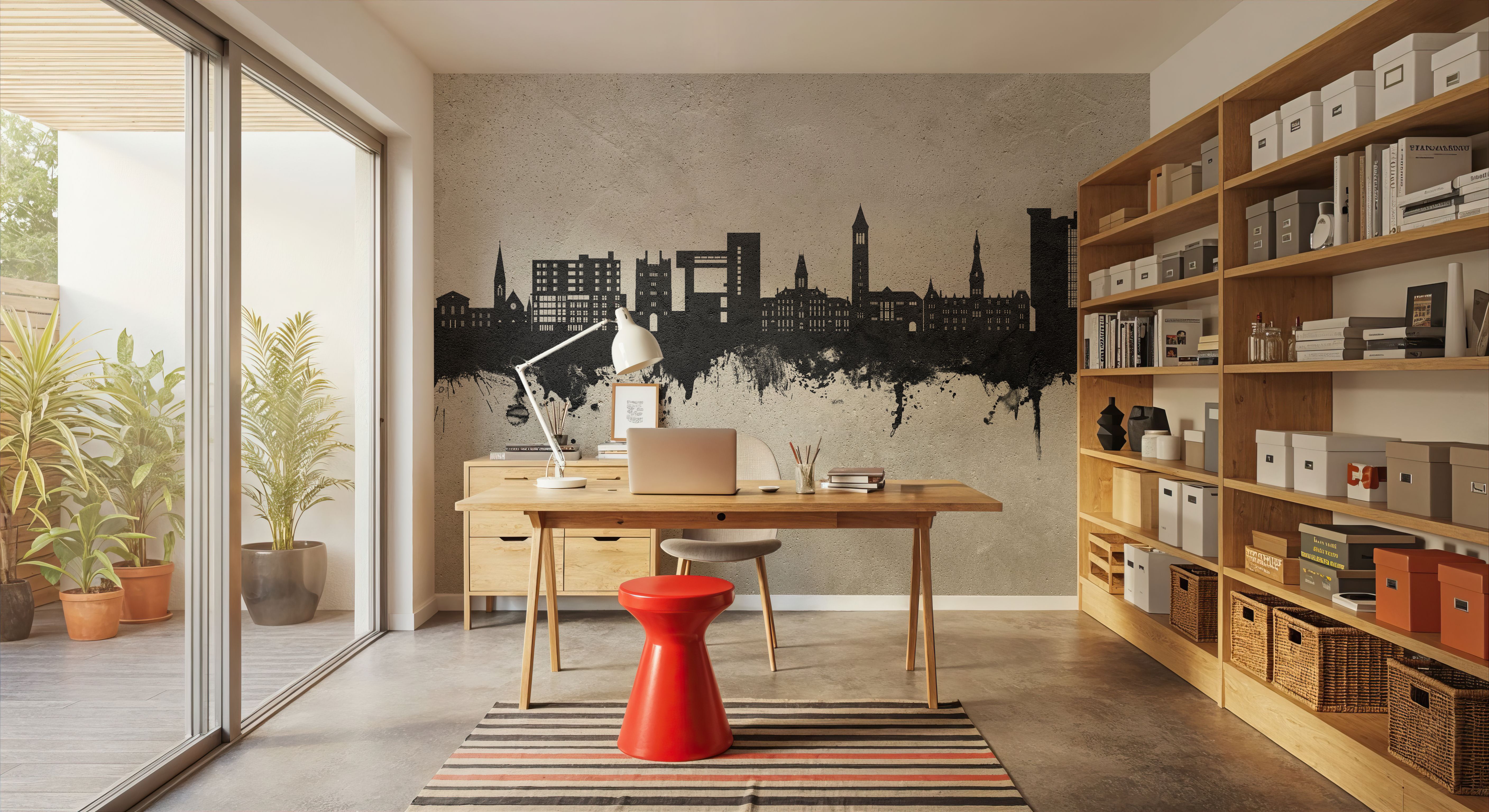 Ithaca New York Skyline Concrete, Wallpaper
