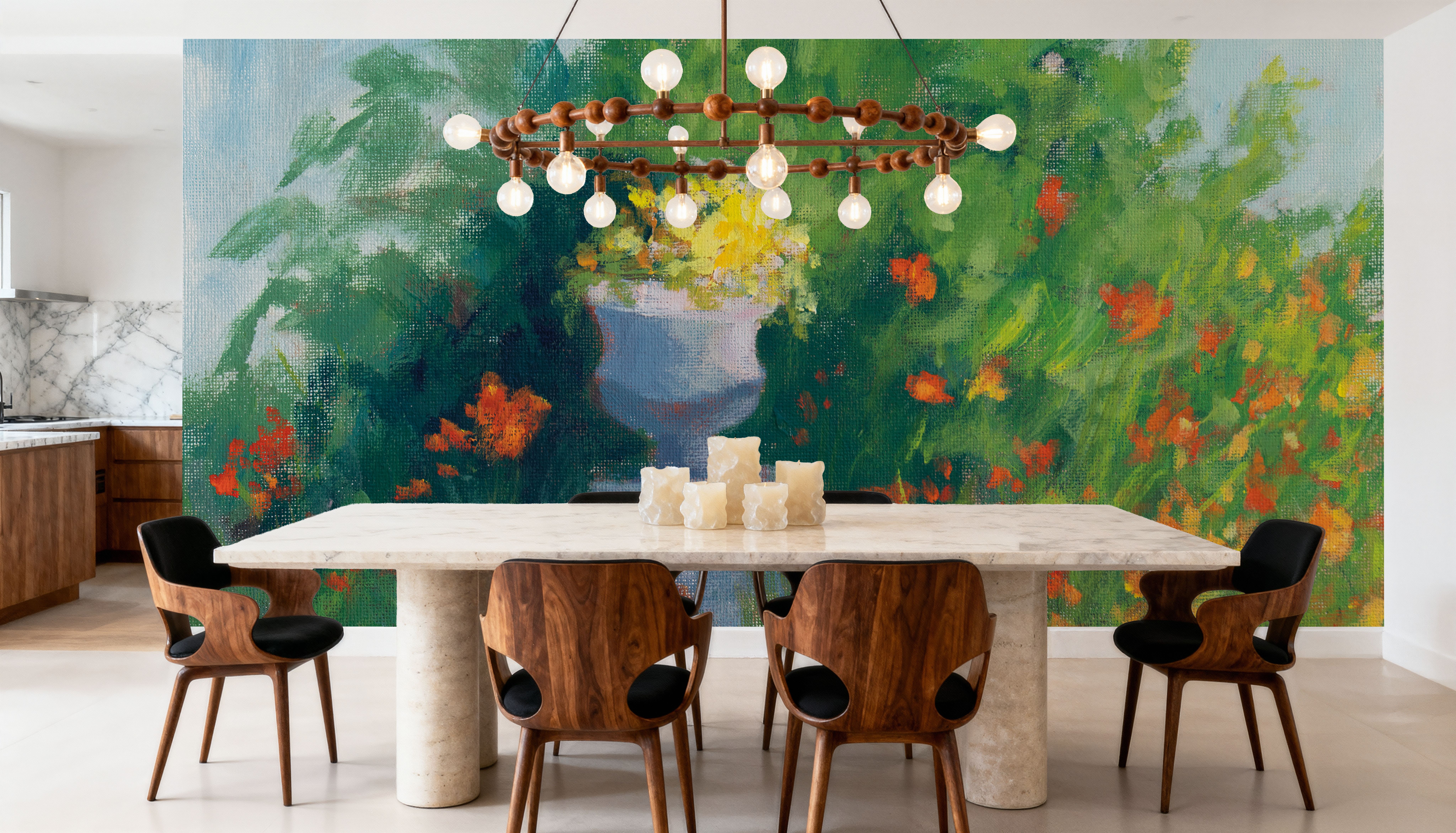 Garden Urn en Plein Air, Behang