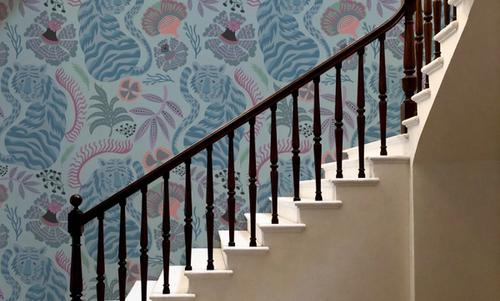 Painterly Tigers Light Blue