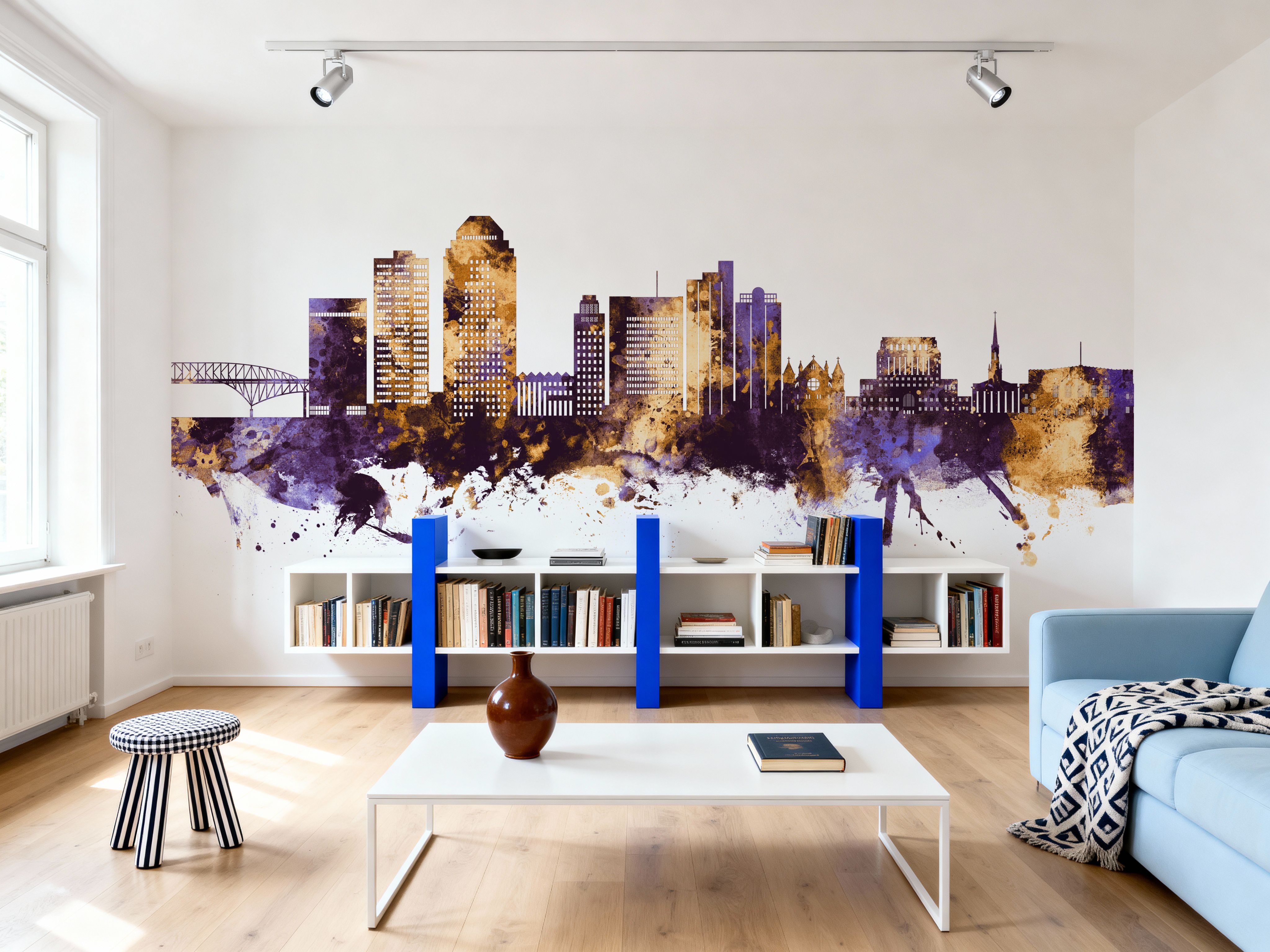 Shreveport Louisiana Skyline Purple & Gold