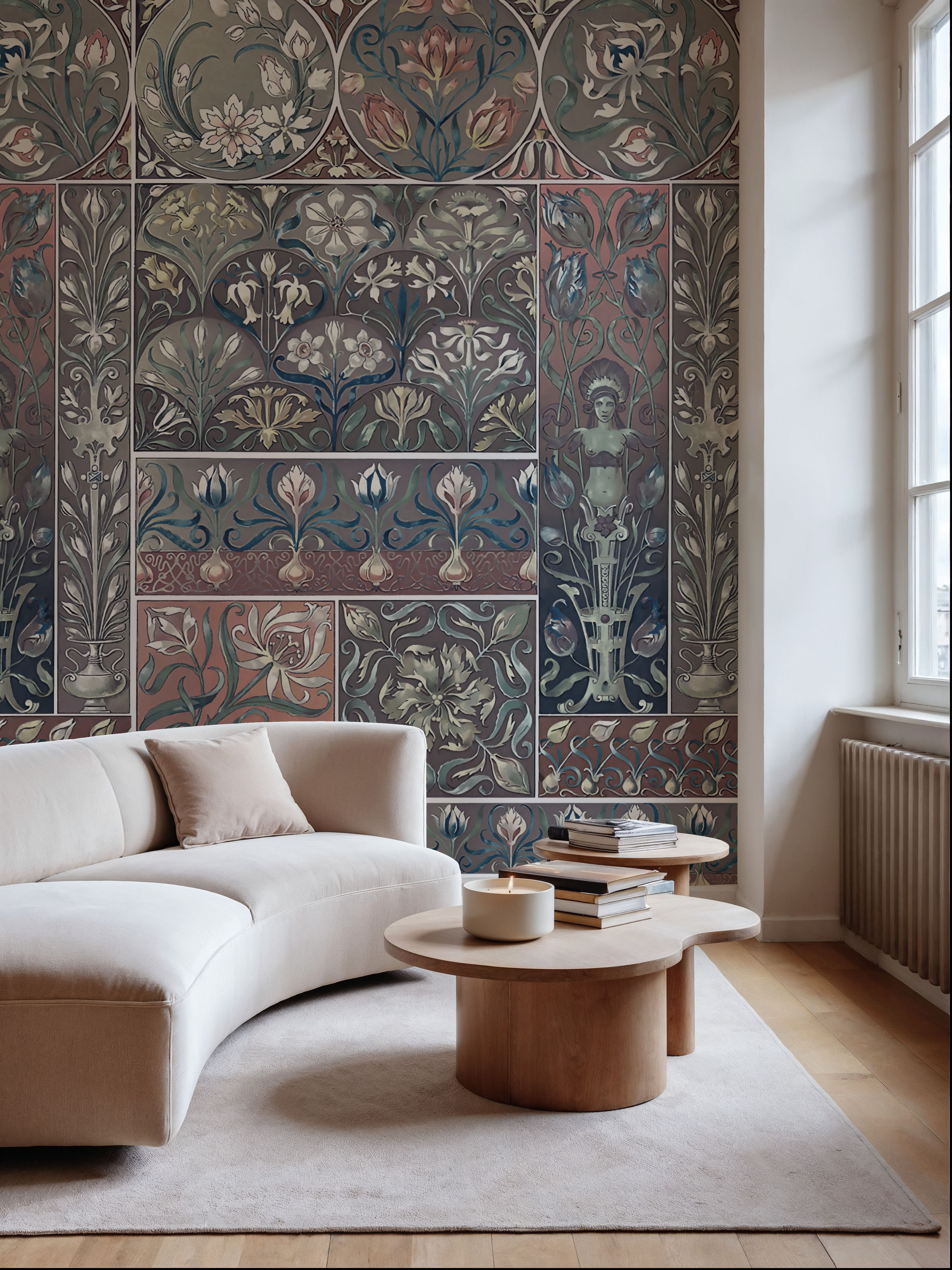 Art Deco Floral Wall