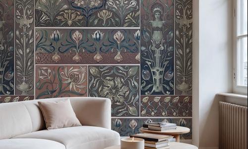 Art Deco Floral Wall