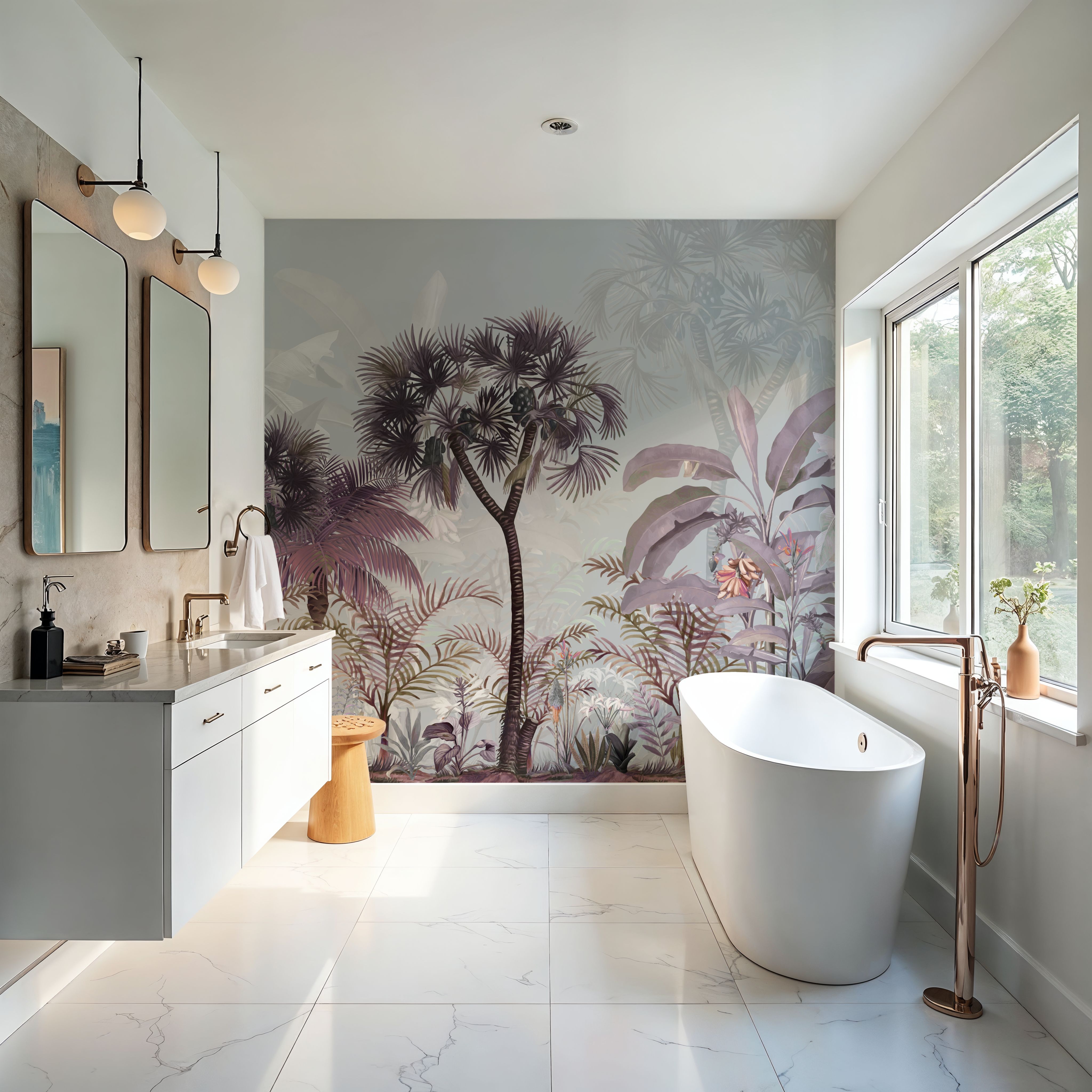 Tropical Forest Strolls Blue