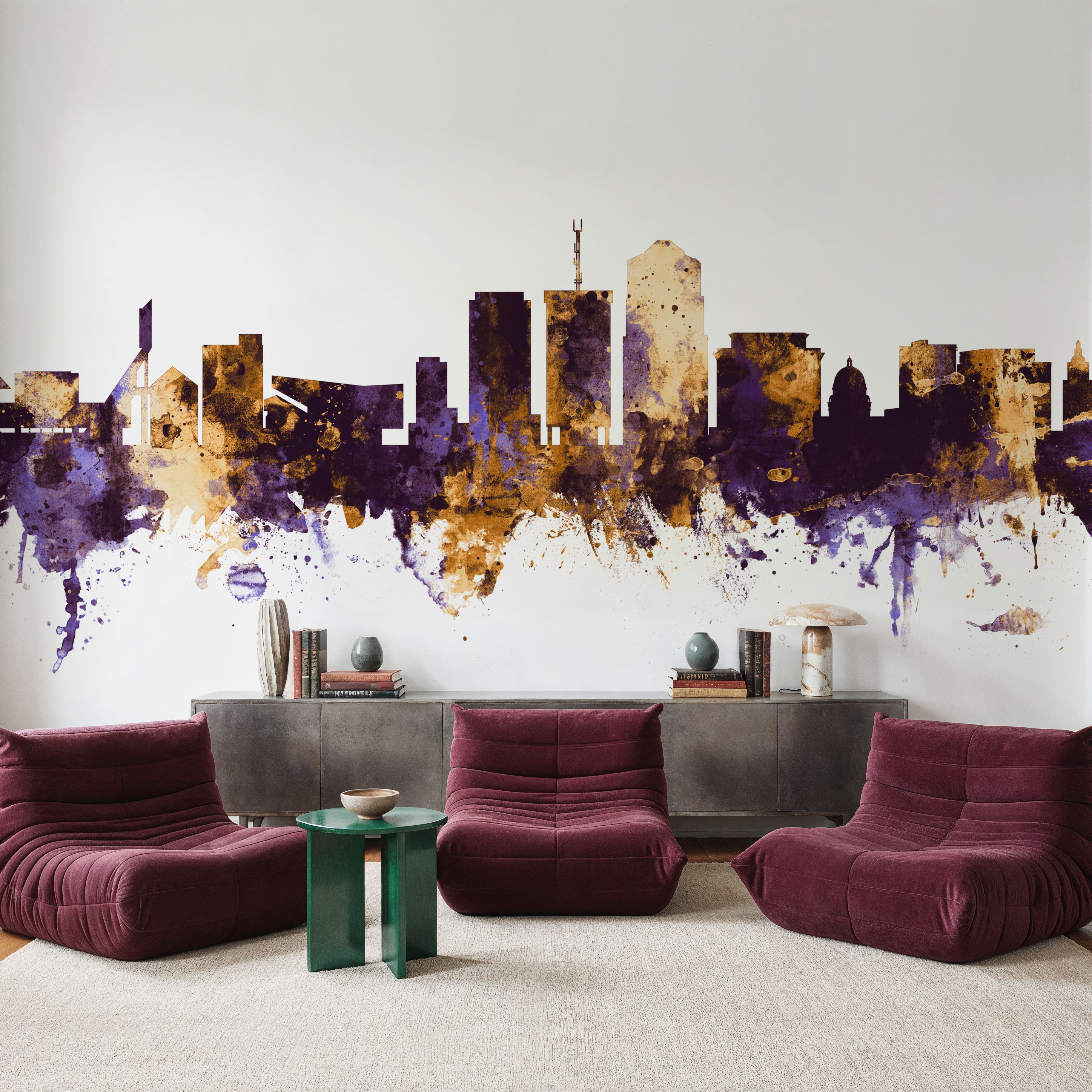 Tucson Arizona Skyline Purple & Gold