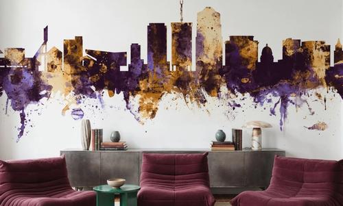 Tucson Arizona Skyline Purple & Gold