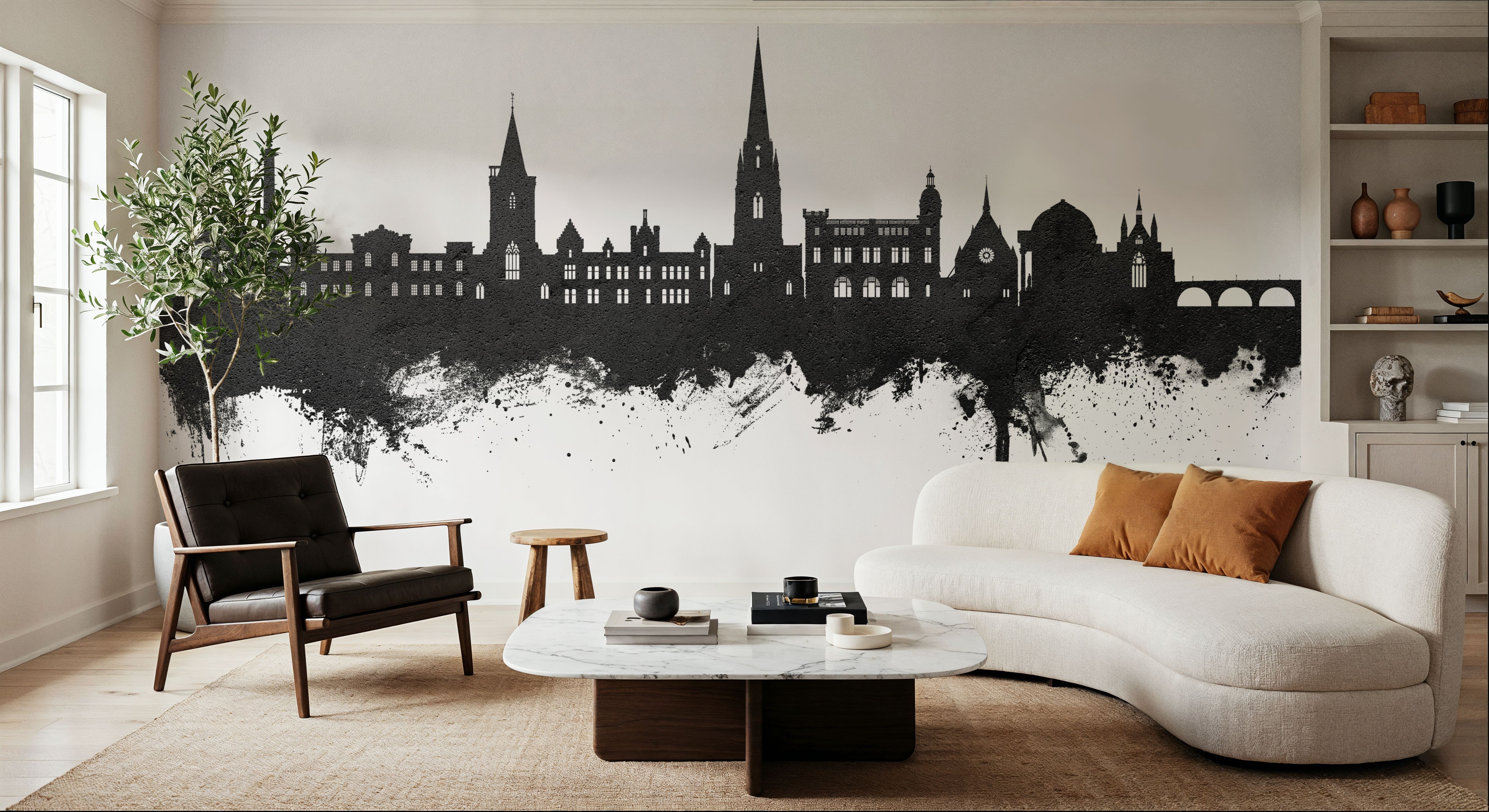 Perth Scotland Skyline Black & White