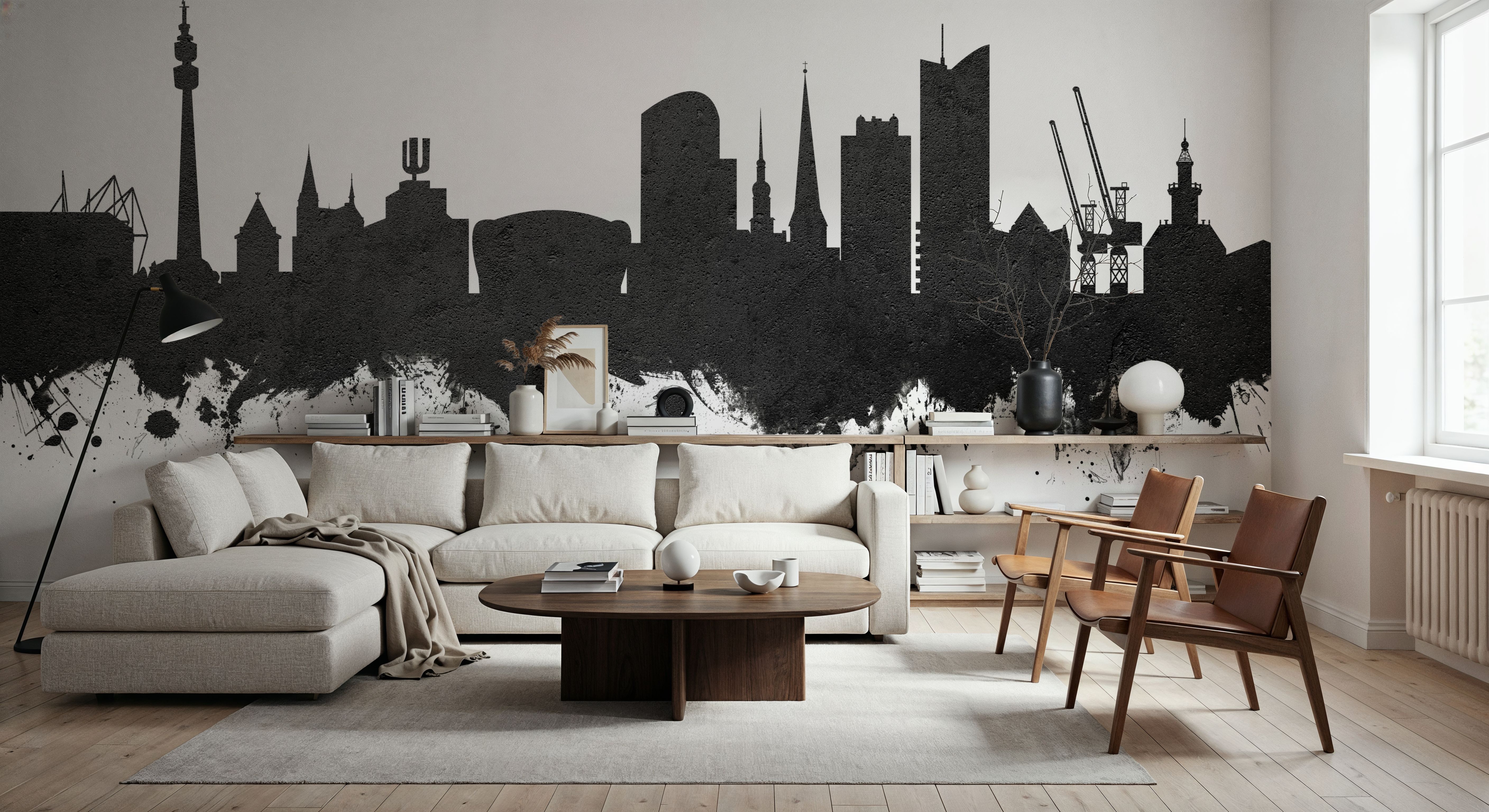 Dortmund Germany Skyline Black & White