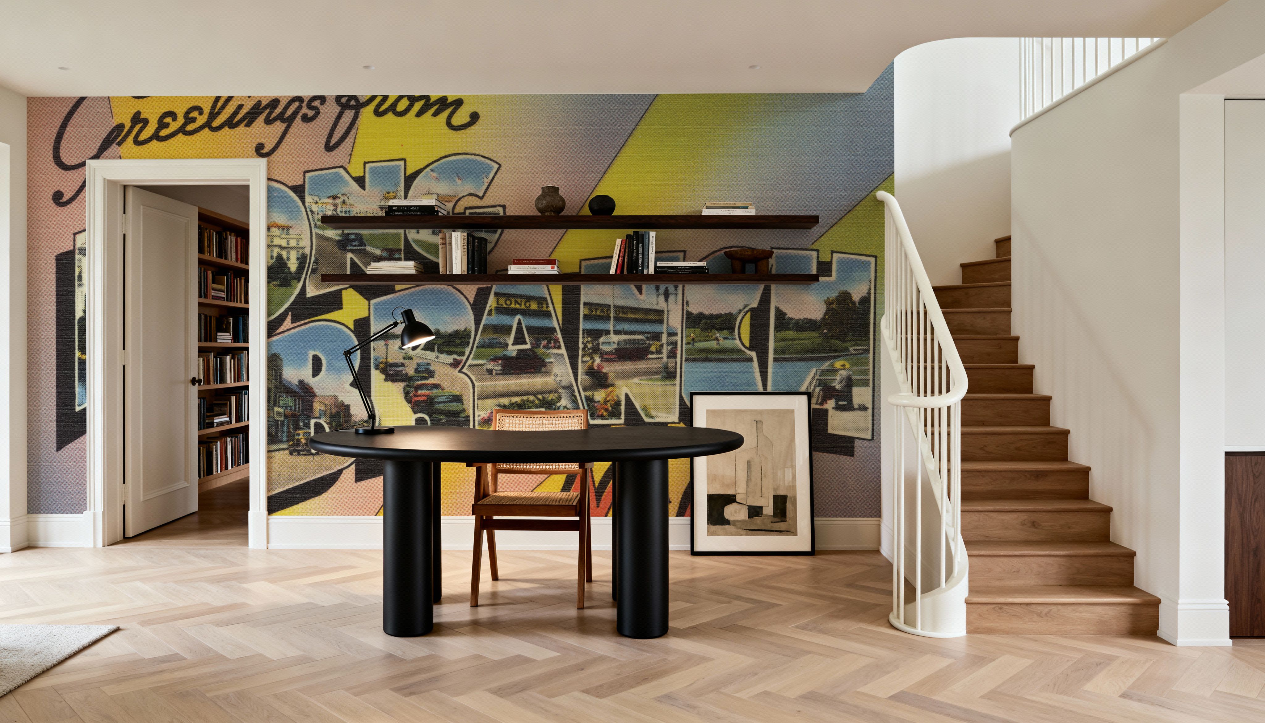 Greetings from Long Branch - Screenprint Postcard, Wallpaper