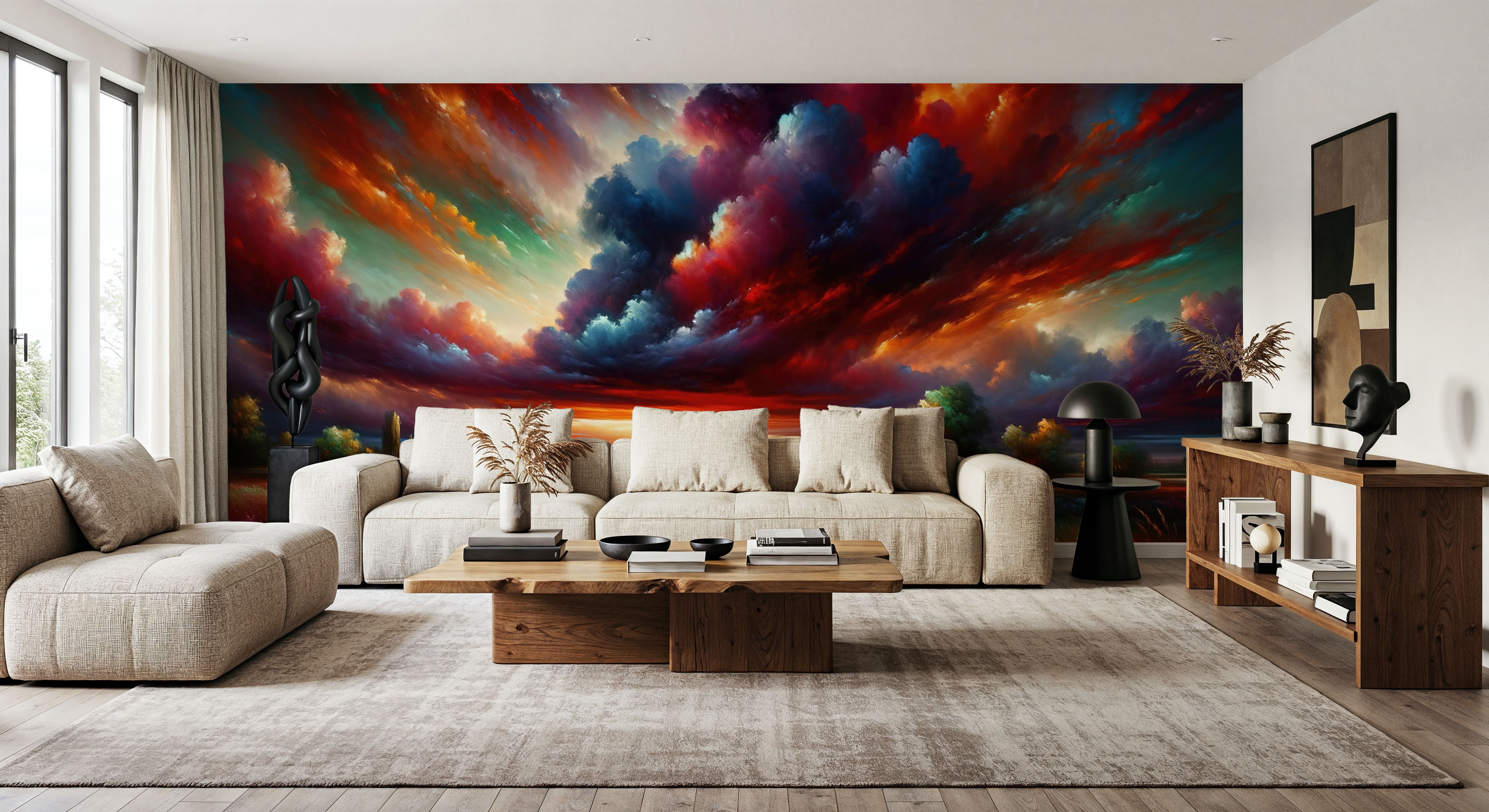 Watercolor Colorful Landscape