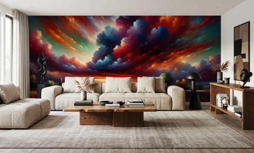 Watercolor Colorful Landscape